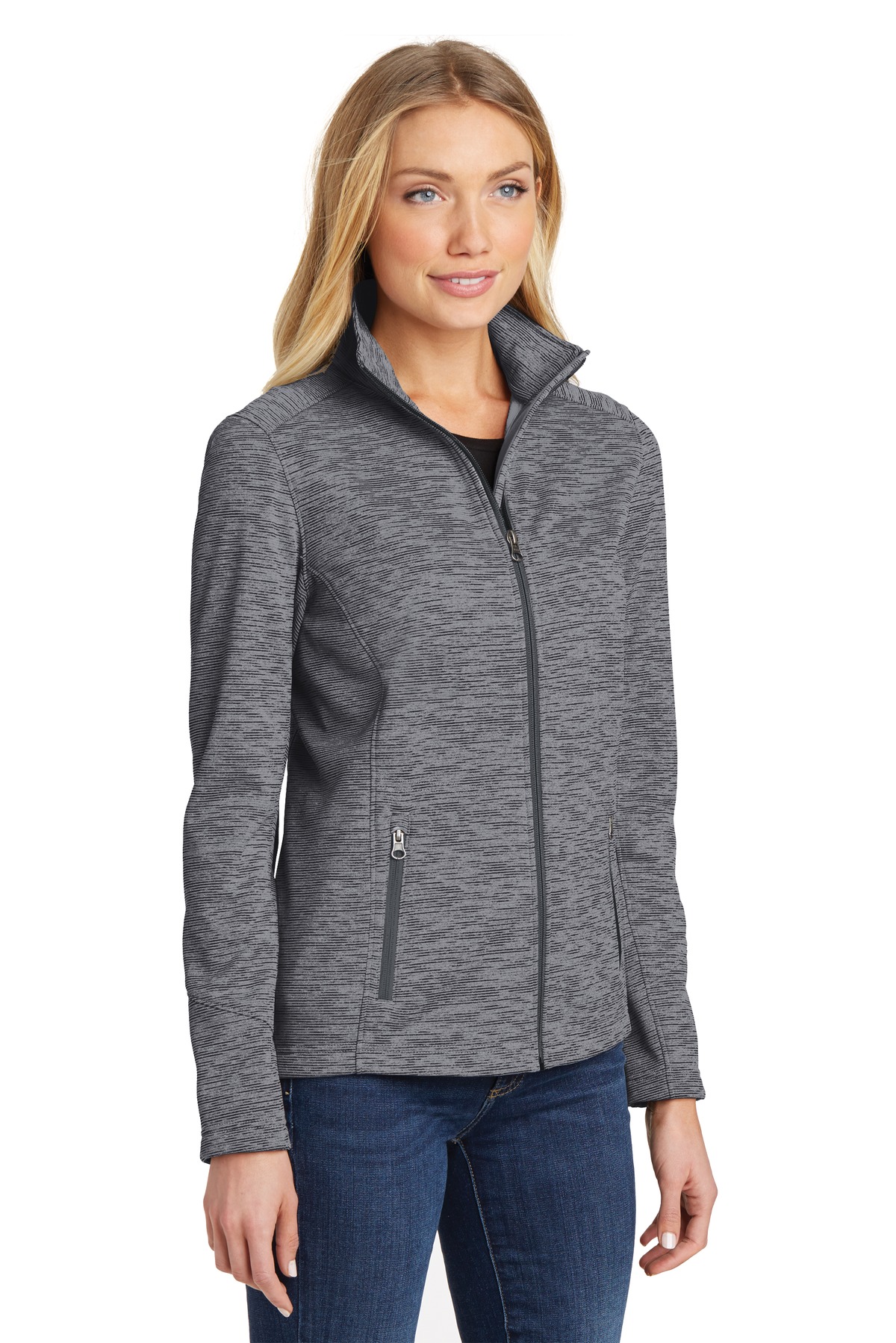 Port Authority Women's Digi Stripe Fleece Jacket. L231