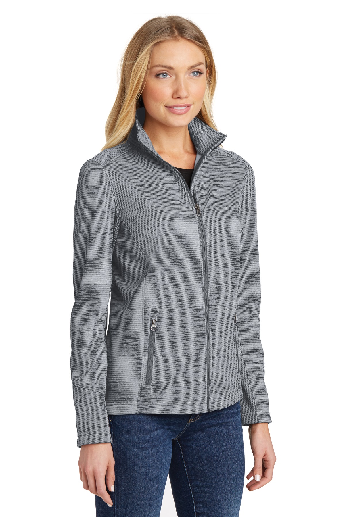 Port Authority Women's Digi Stripe Fleece Jacket. L231