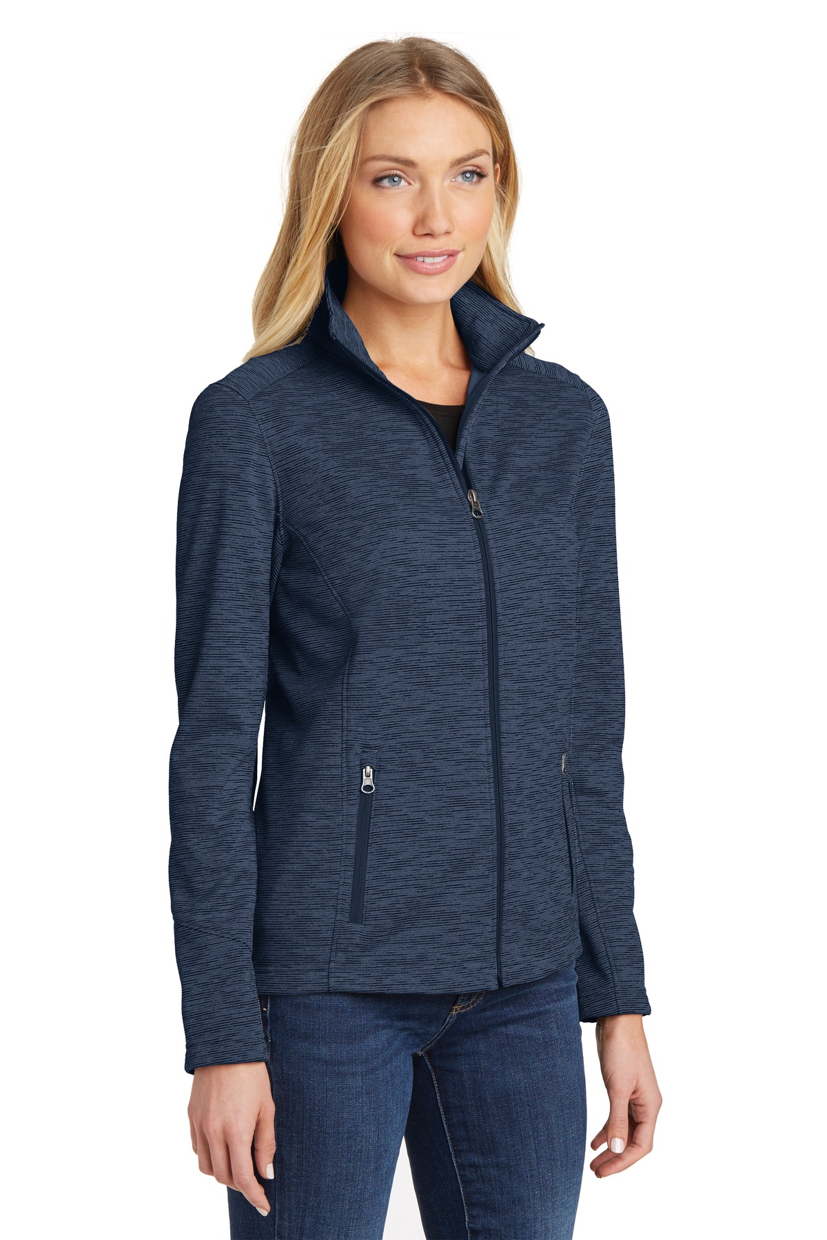 Port Authority Women's Digi Stripe Fleece Jacket. L231