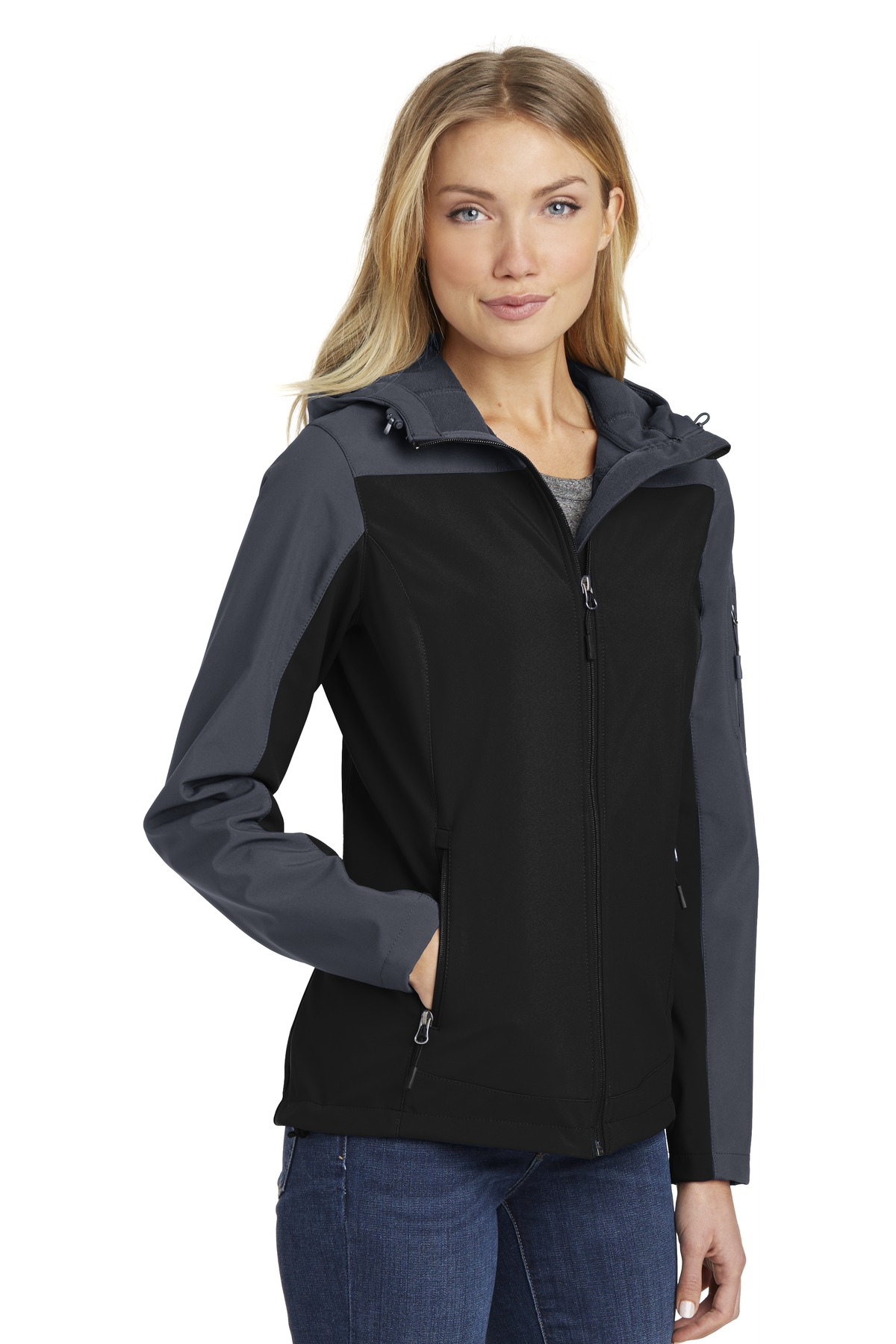 Port Authority Women's Hooded Core Soft Shell Jacket. L335
