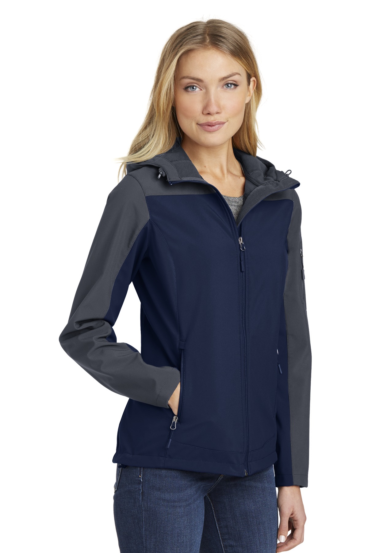 Port Authority Women's Hooded Core Soft Shell Jacket. L335