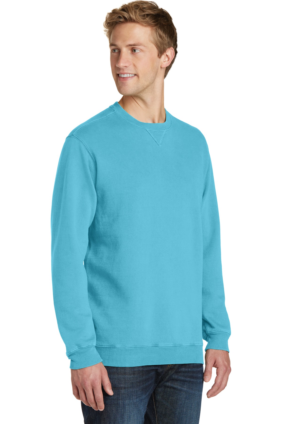 Port & Company Beach Wash Garment-Dyed Crewneck Sweatshirt PC098