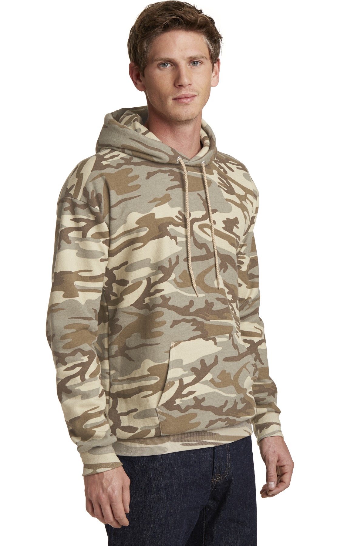 Port & Company Core Fleece Camo Pullover Hooded Sweatshirt. PC78HC
