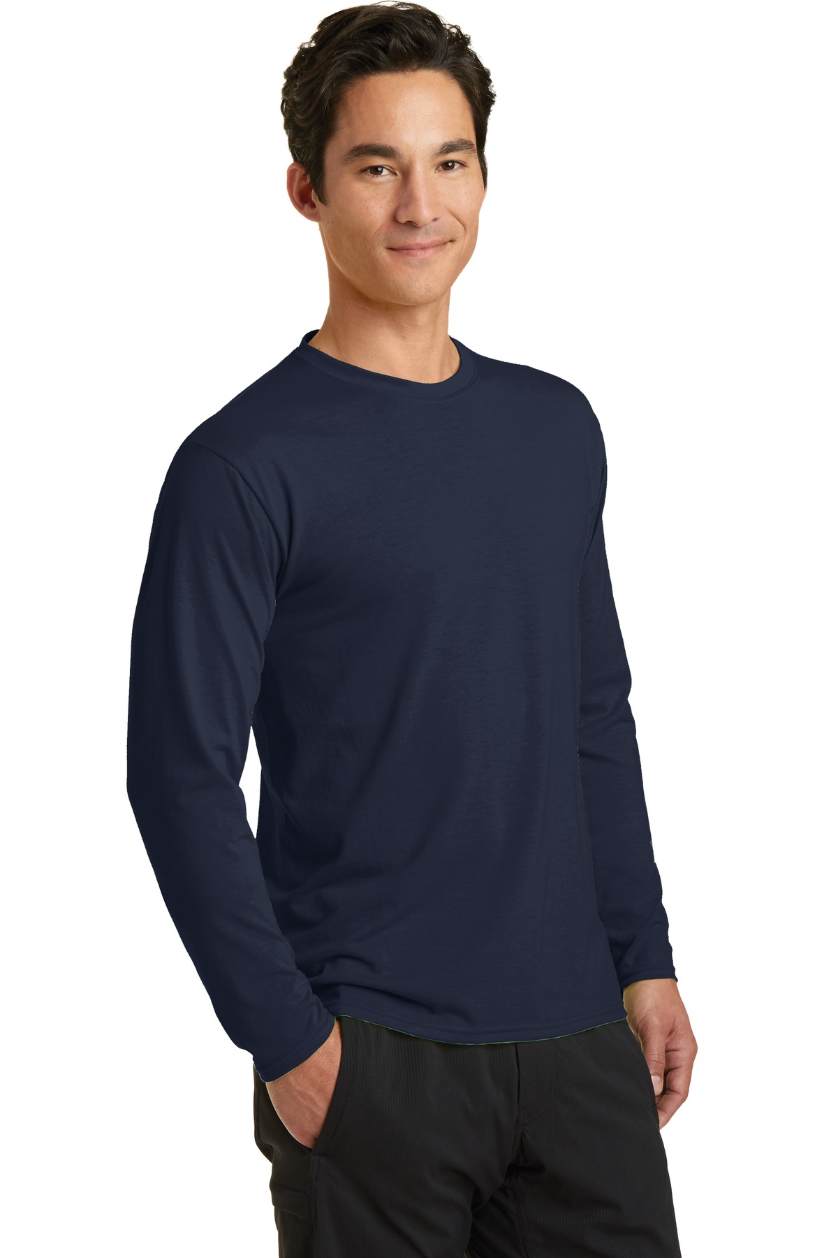 Port & Co Long Sleeve Performance Blend Tee. PC381LS