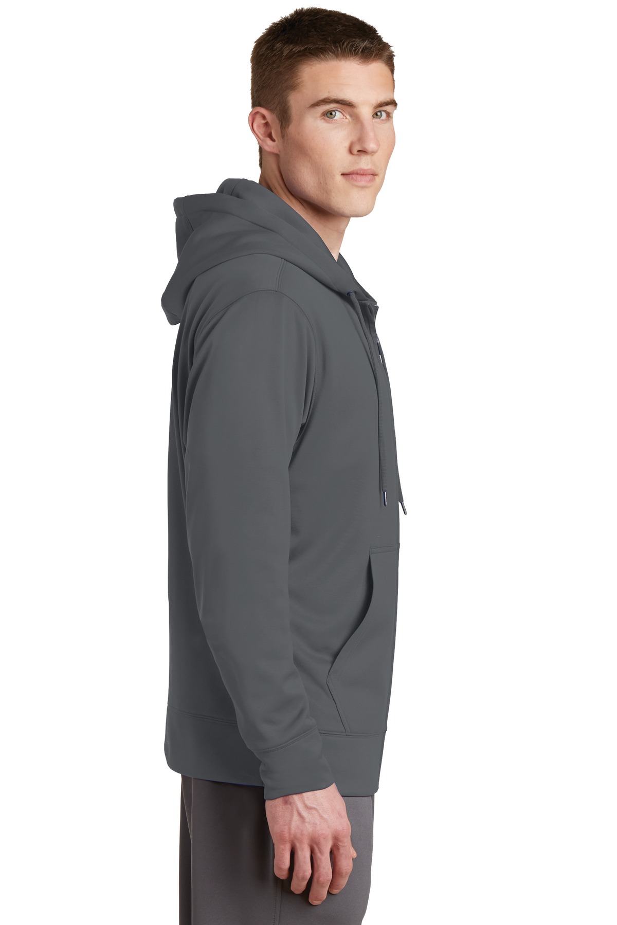 Sport-Tek Sport-Wick Fleece Full-Zip Hooded Jacket. ST238