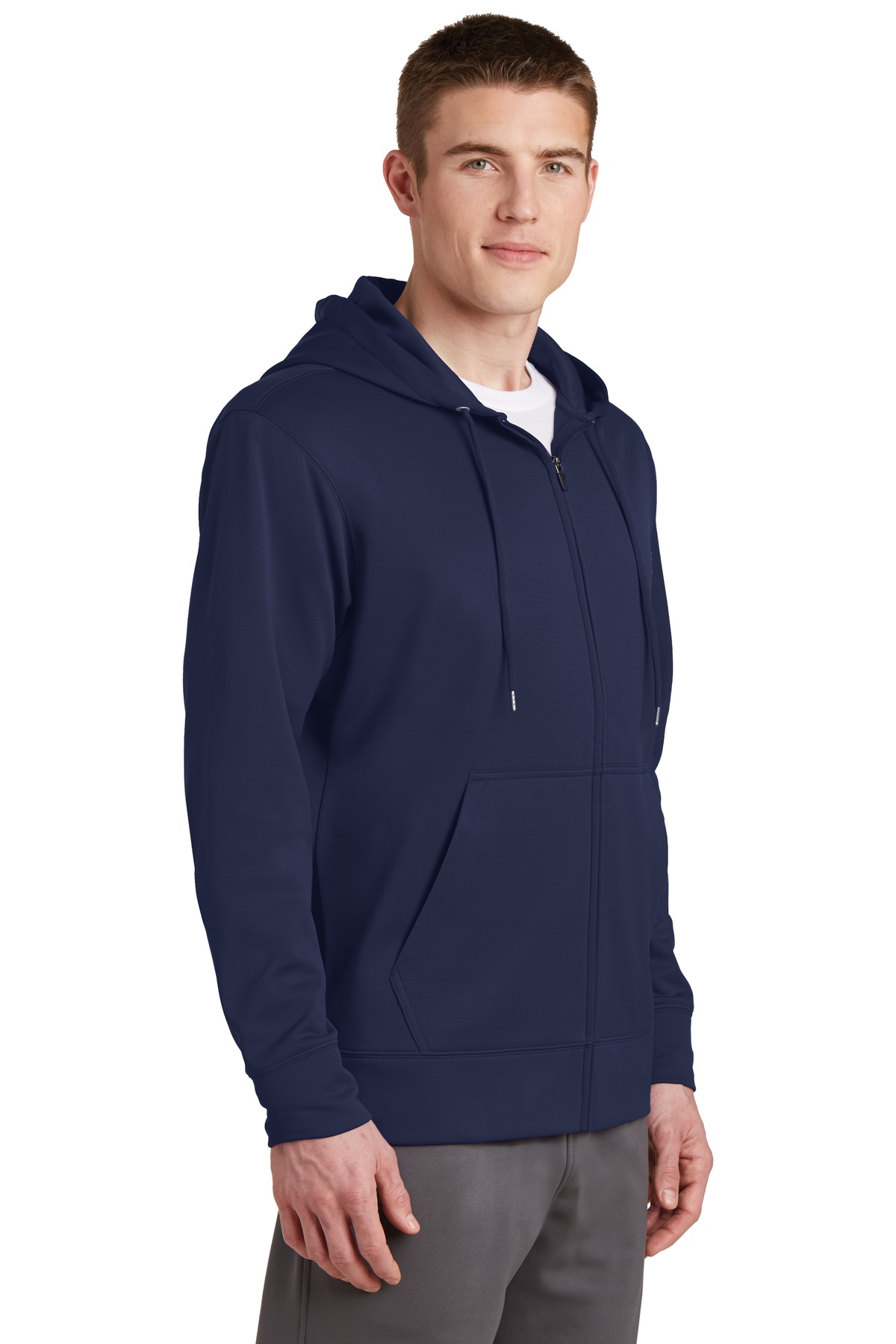Sport-Tek Sport-Wick Fleece Full-Zip Hooded Jacket. ST238