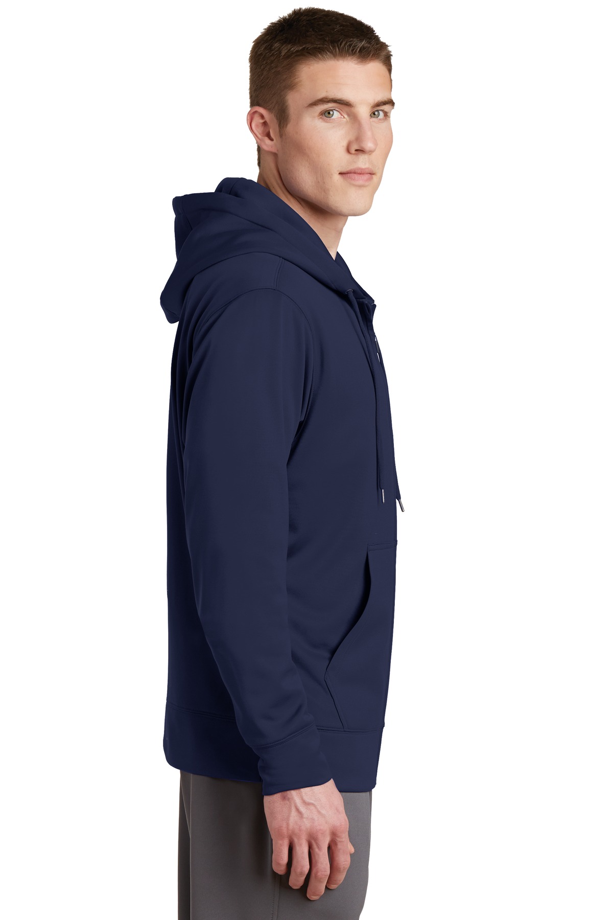 Sport-Tek Sport-Wick Fleece Full-Zip Hooded Jacket. ST238