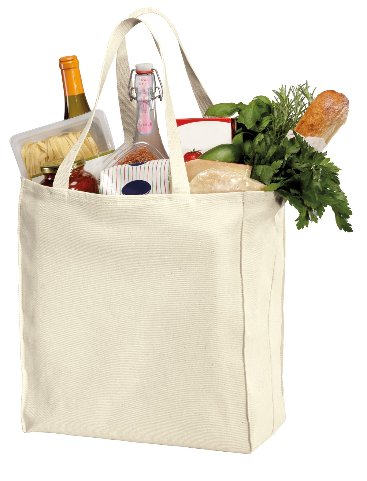 Port Authority Ideal Twill Over-the-Shoulder Grocery Tote. B110 in Natural