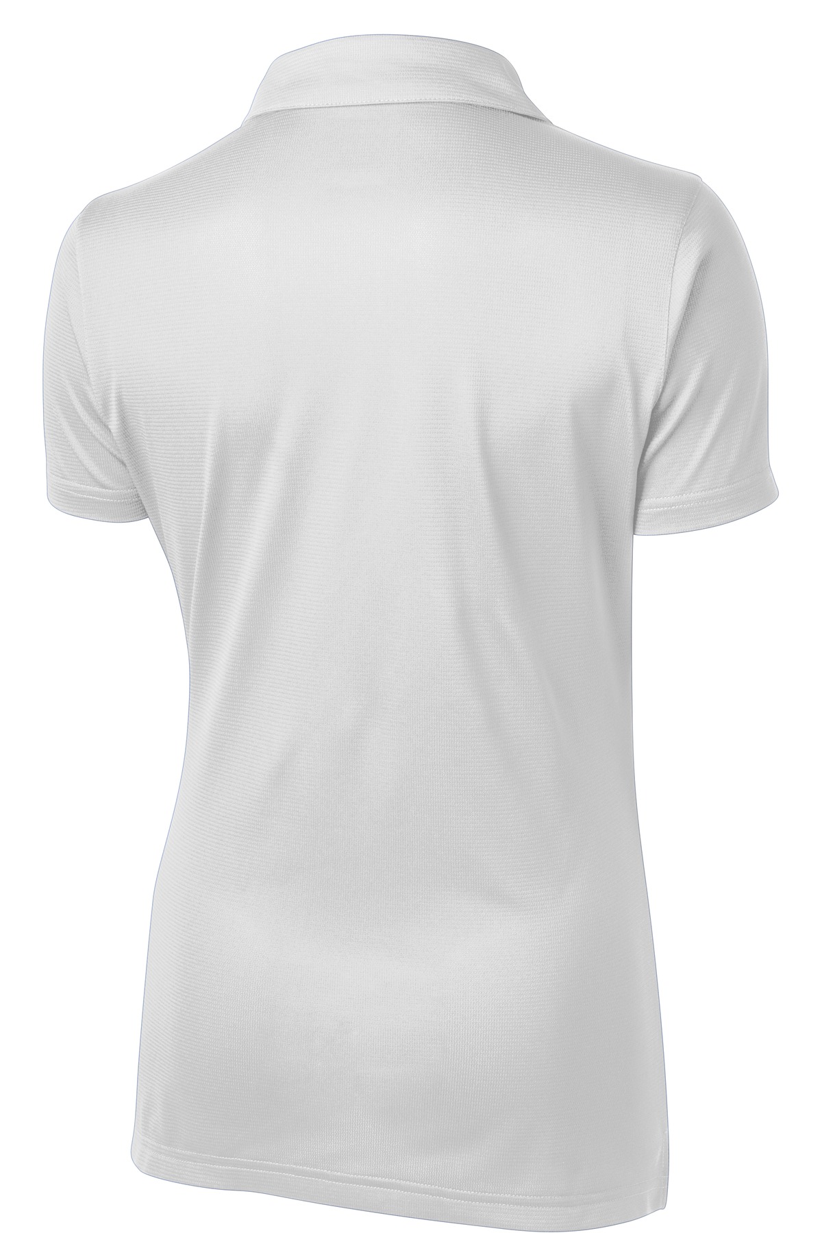 Sport-Tek Women's PosiCharge Active Textured Polo. LST690 in White — Back