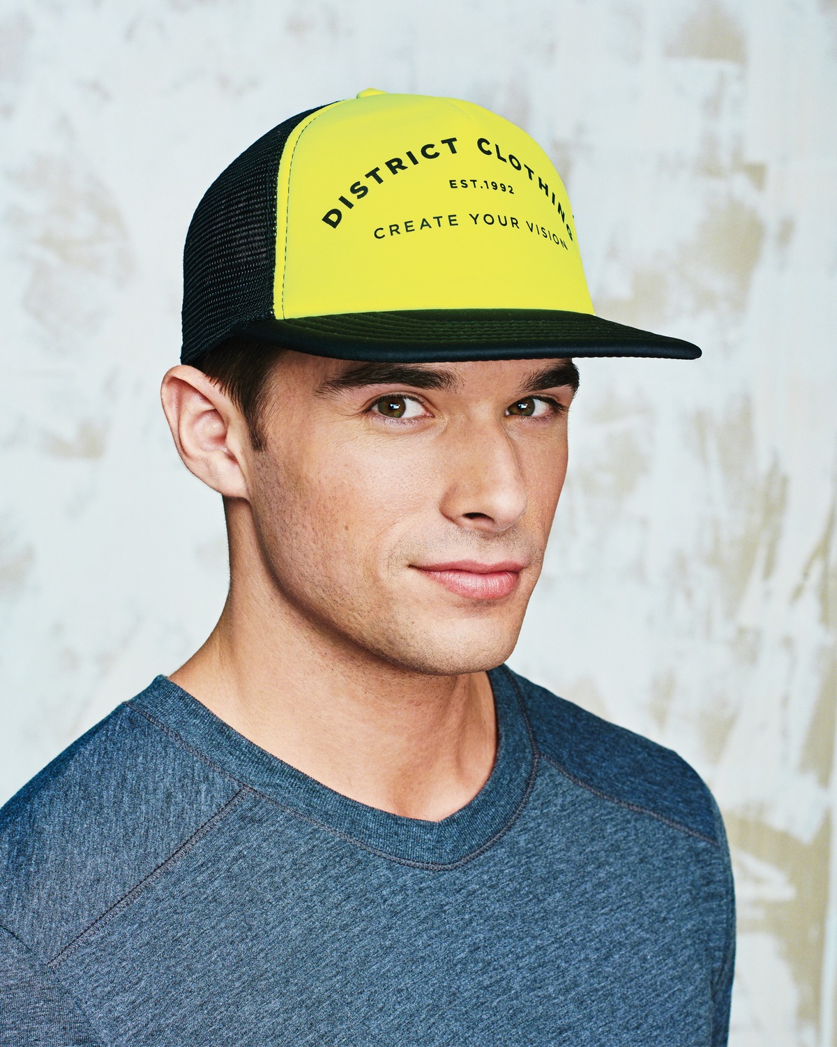 District Flat Bill Snapback Trucker Cap view 4