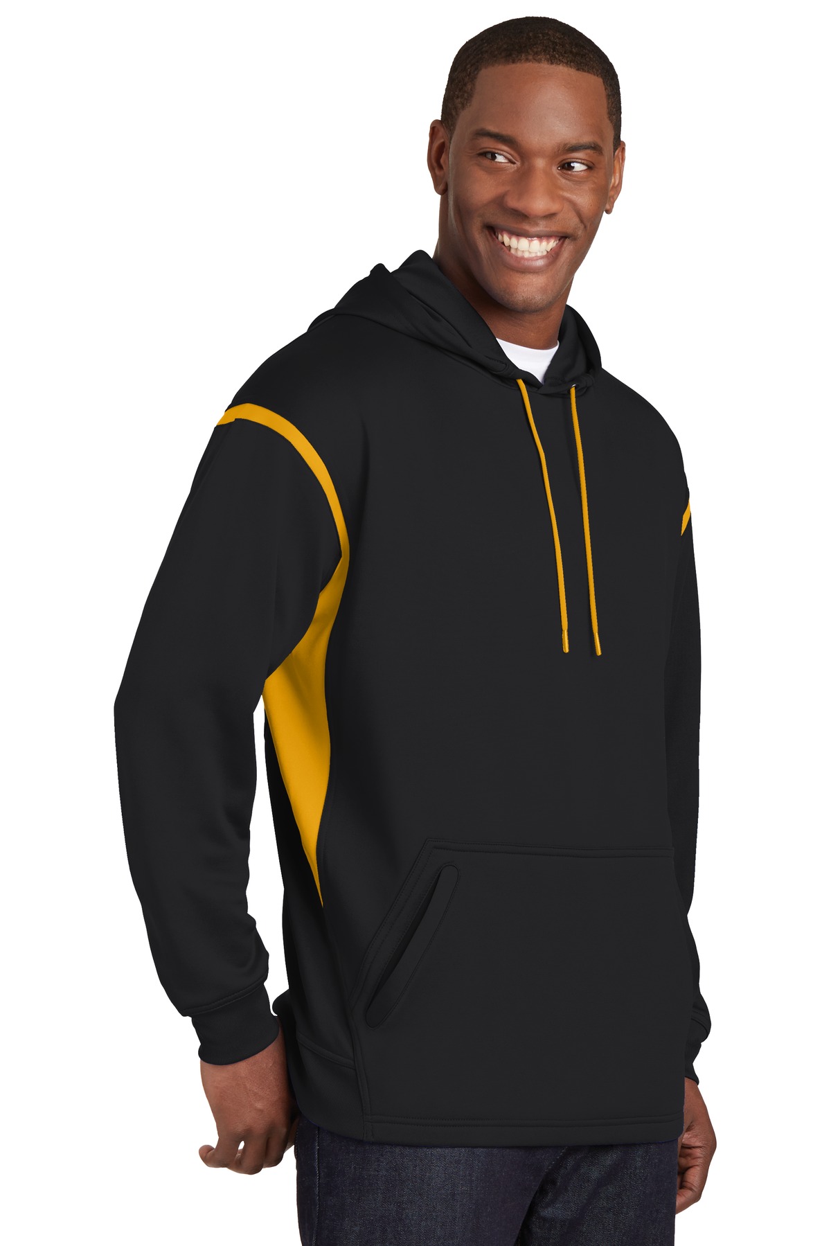 Sport-Tek Tech Fleece Colorblock Hooded Sweatshirt. F246