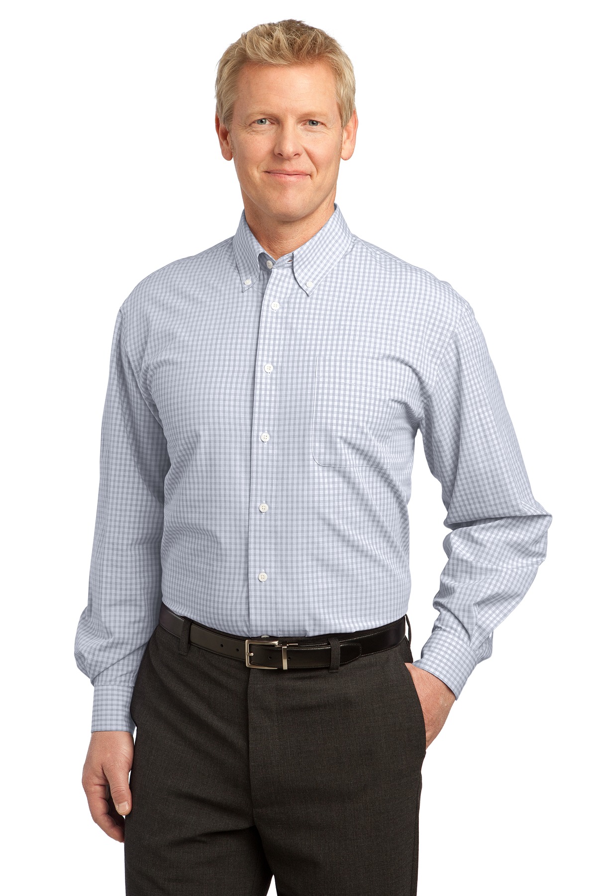 Port Authority ® Plaid Pattern Easy Care Shirt. S639 - Image 4