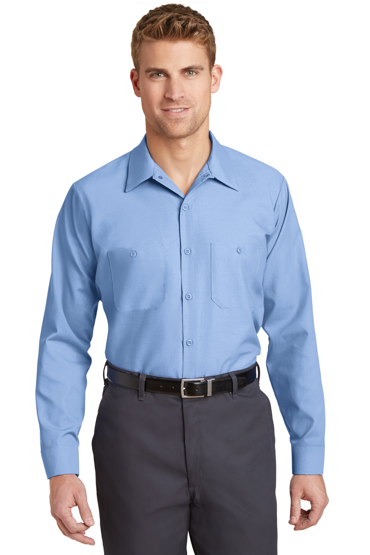Red Kap Hospitality Workwear & Woven Shirts ® Long Sleeve Industrial Work Shirt.-Red Kap