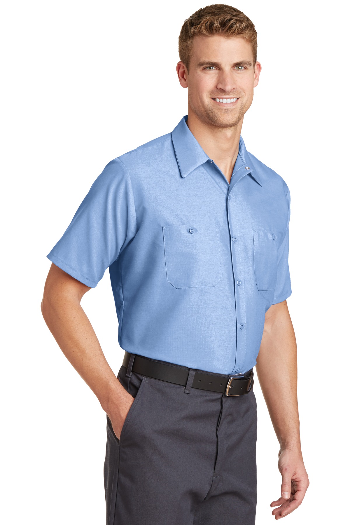 Red Kap Short Sleeve Industrial Work Shirt. SP24