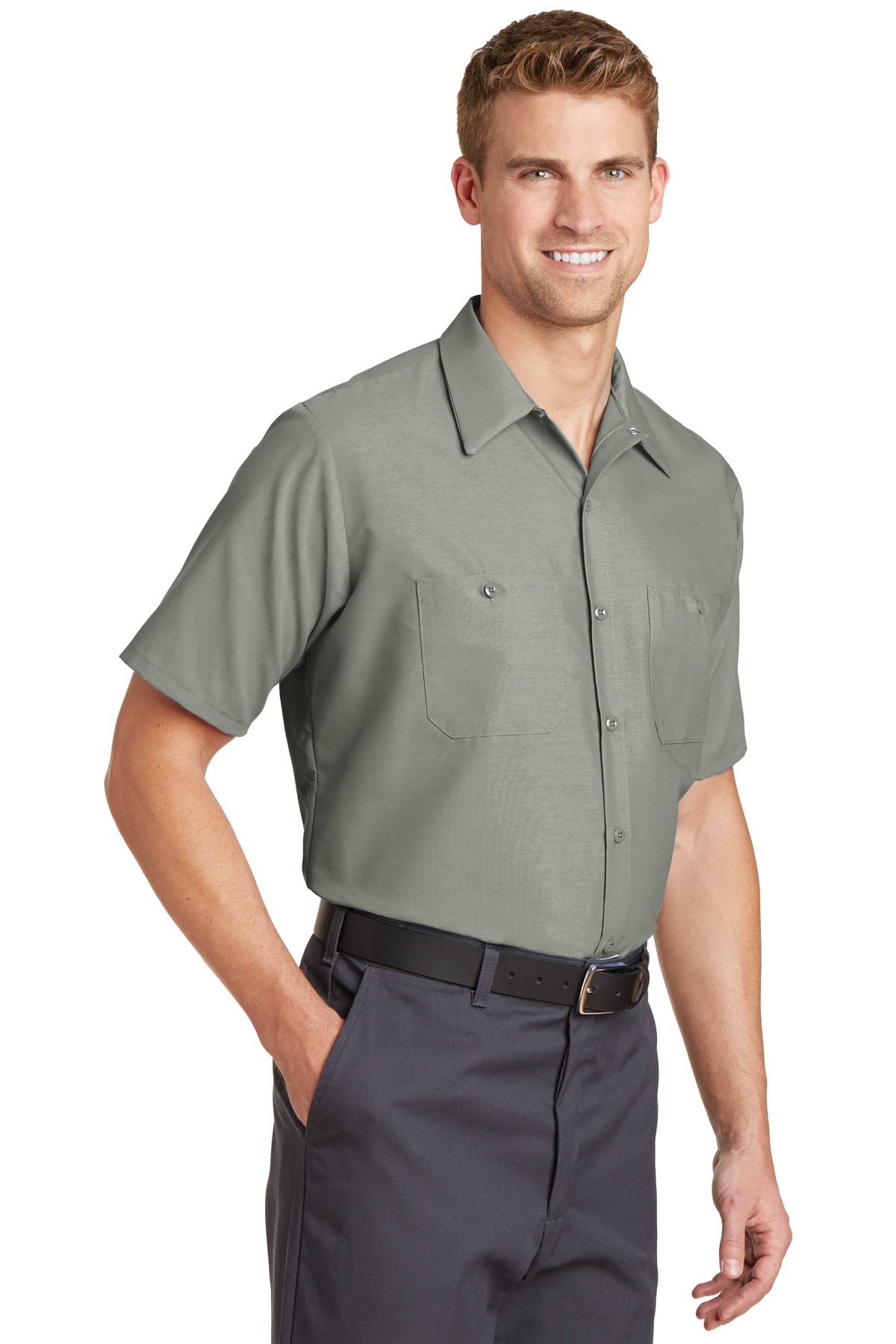 Red Kap Short Sleeve Industrial Work Shirt. SP24