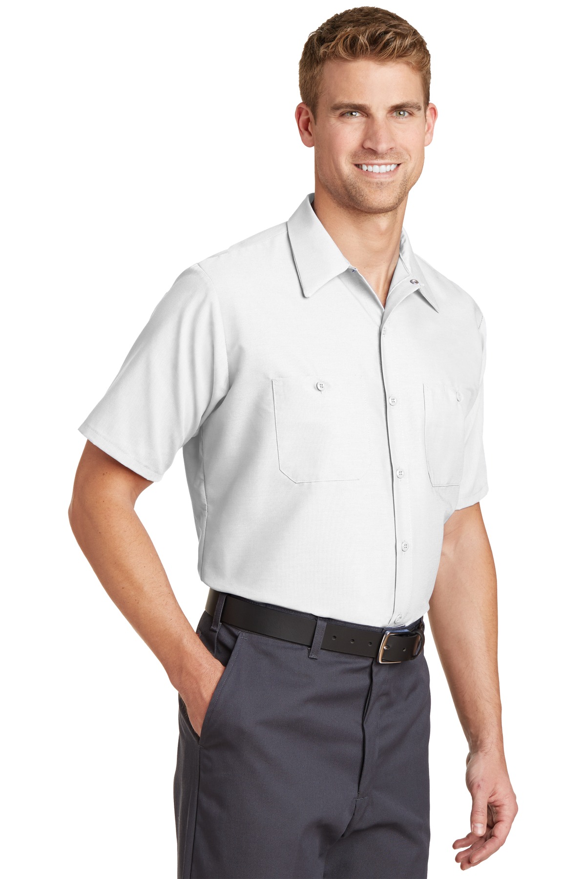 Red Kap Short Sleeve Industrial Work Shirt. SP24