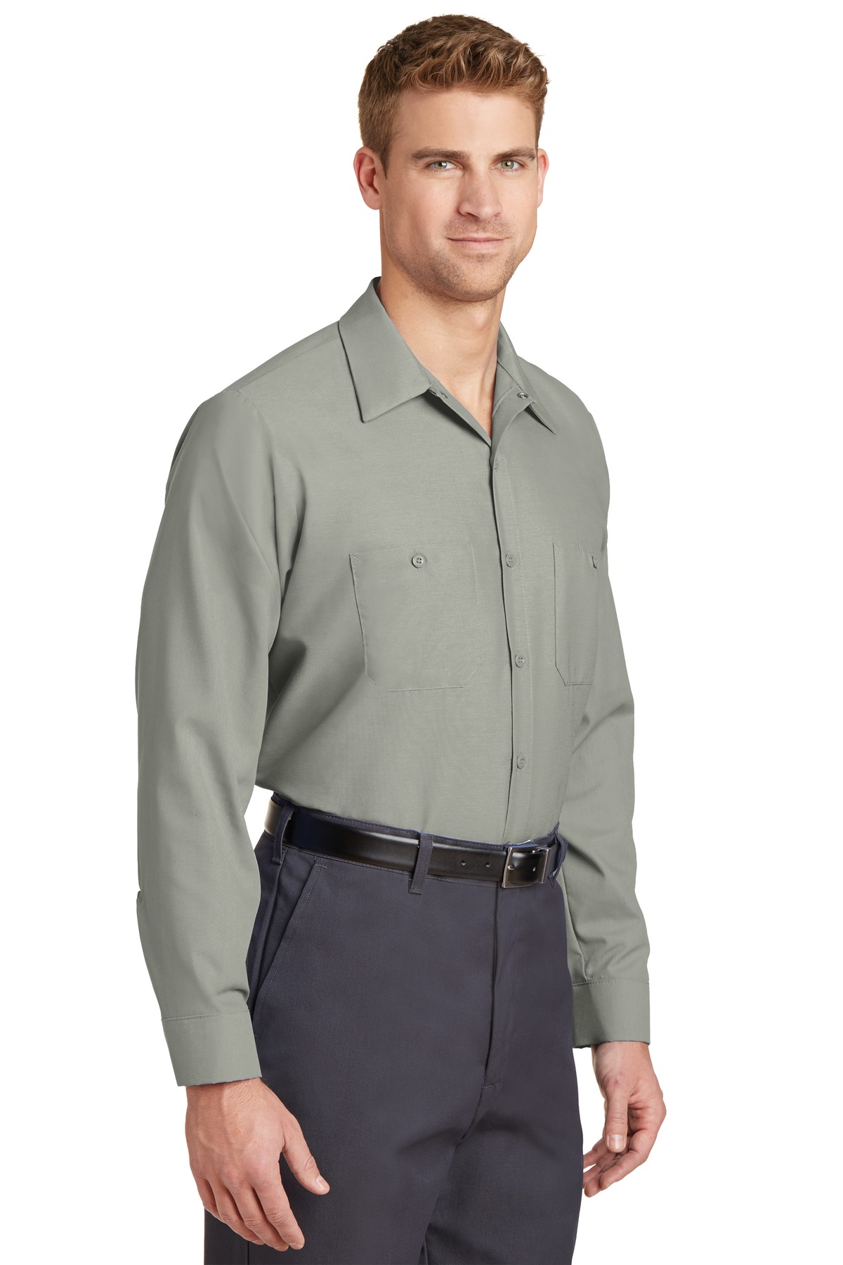 Red Kap Long Size  Long Sleeve Industrial Work Shirt. SP14LONG