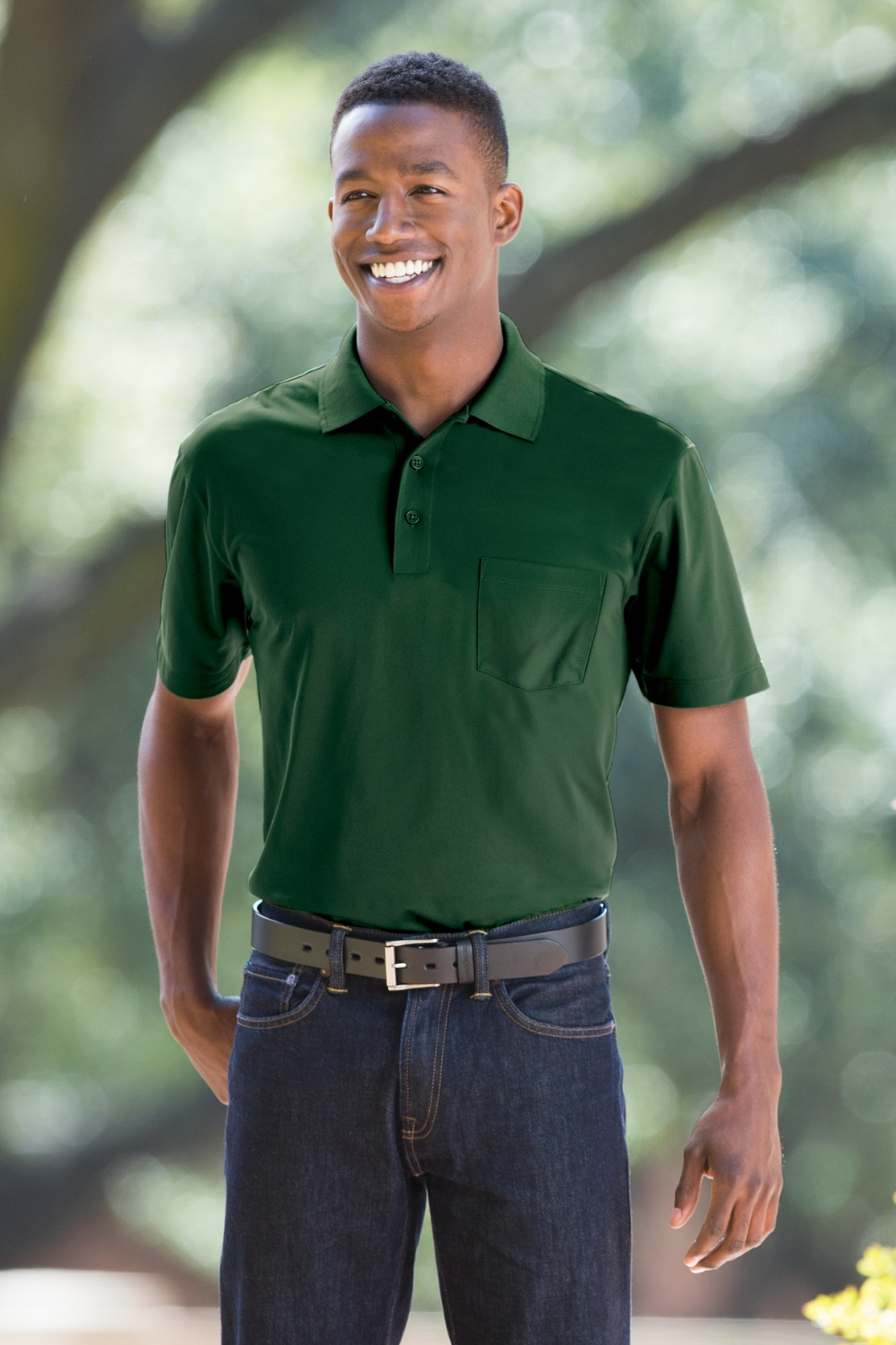 Sport-Tek Micropique Sport-Wick Pocket Polo. ST651