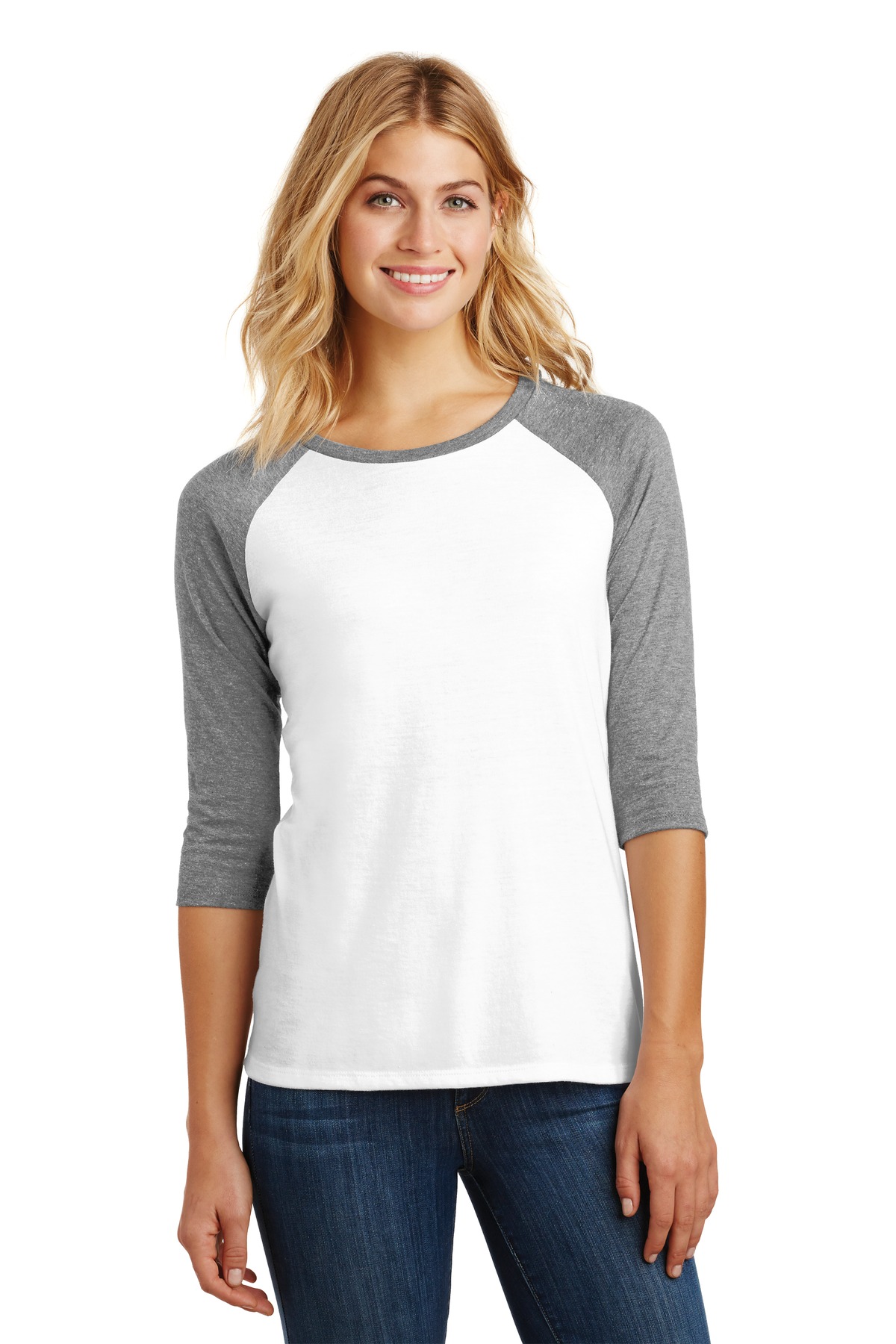 District Ladies Hospitality T-Shirts ® Womens Perfect Tri® 3/4-Sleeve Raglan.-District