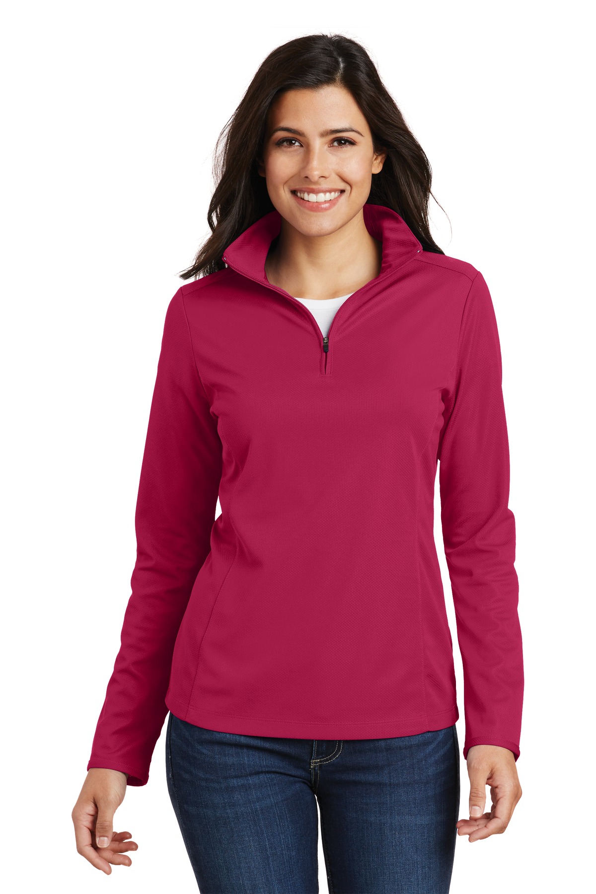 Port Authority ® Women's Pinpoint Mesh 1/2-Zip . L806 - Image 3