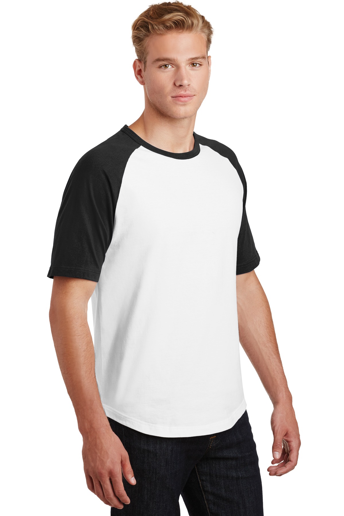 Sport-Tek Short Sleeve Colorblock Raglan Jersey. T201