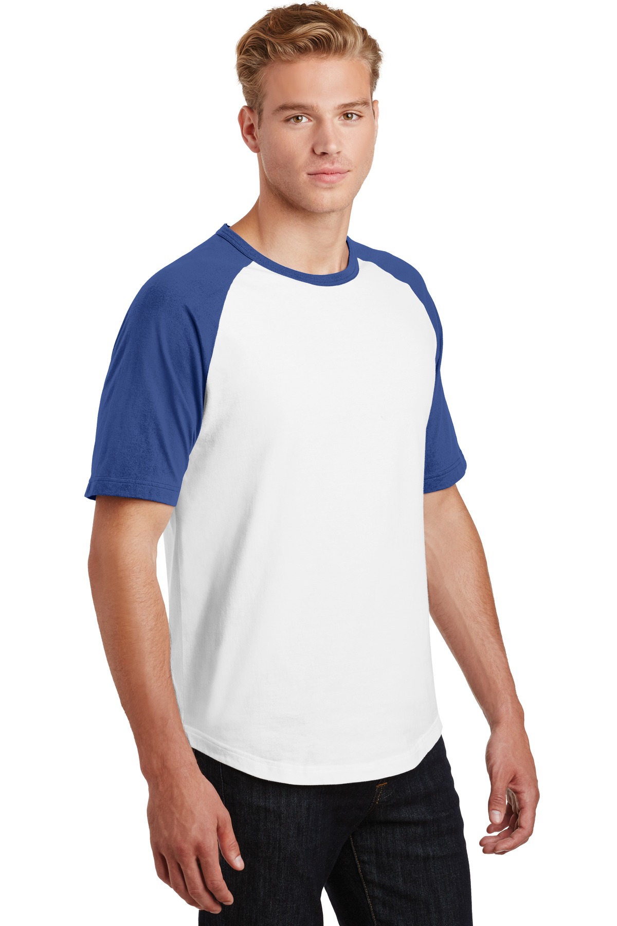 Sport-Tek Short Sleeve Colorblock Raglan Jersey. T201