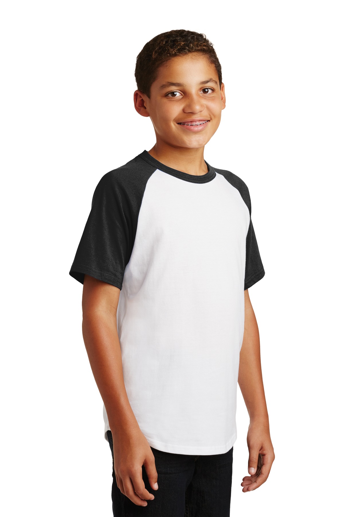 Sport-Tek Youth Short Sleeve Colorblock Raglan Jersey. YT201