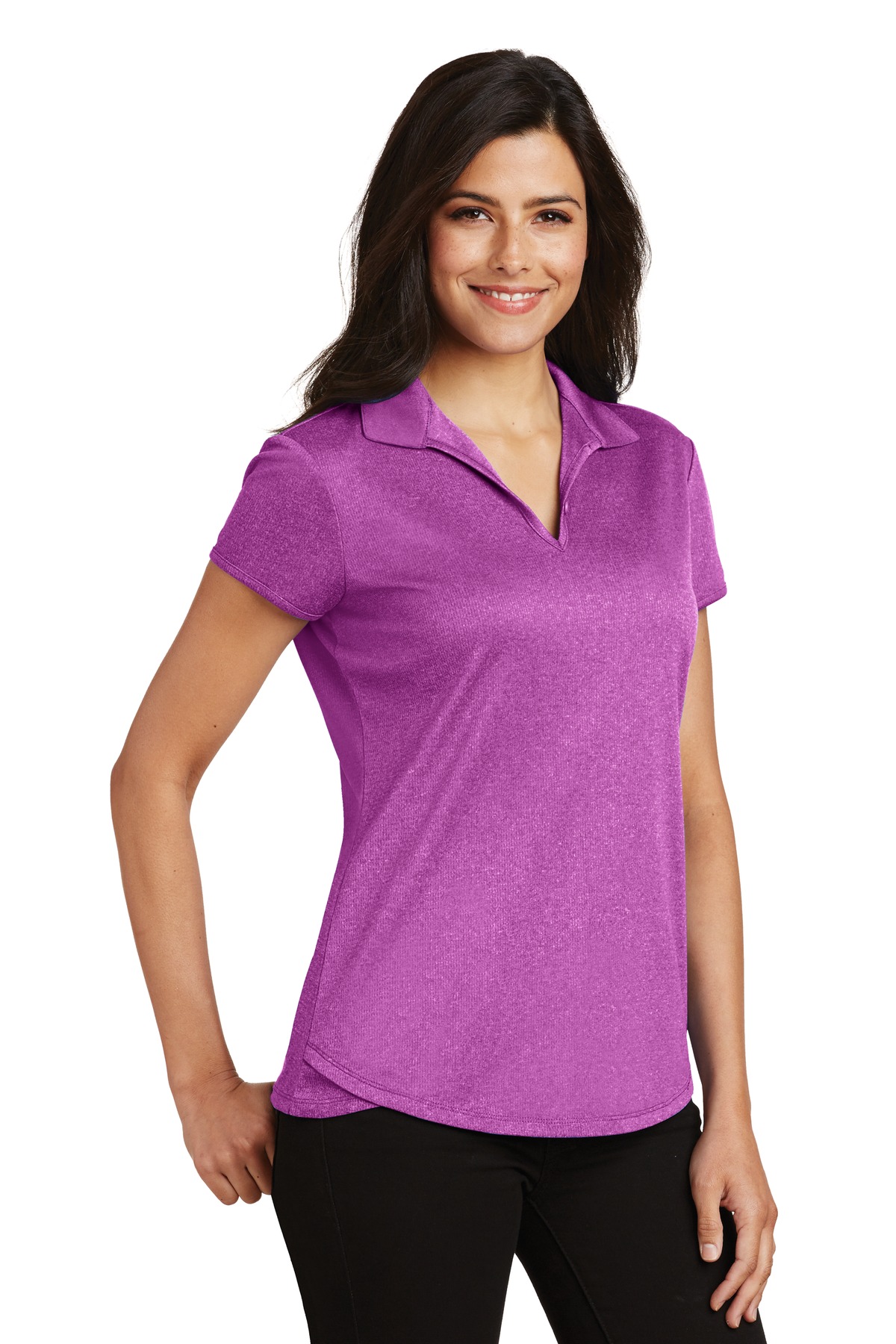 Port Authority Women's Trace Heather Polo. L576
