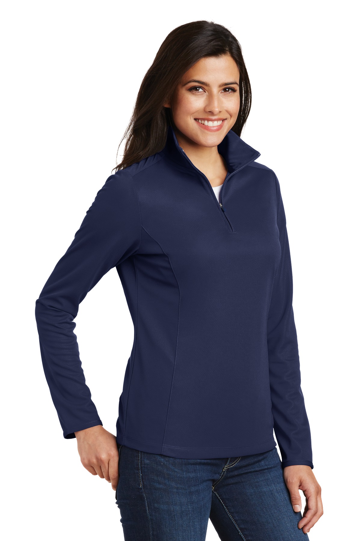 Port Authority Women's Pinpoint Mesh 1/2-Zip . L806