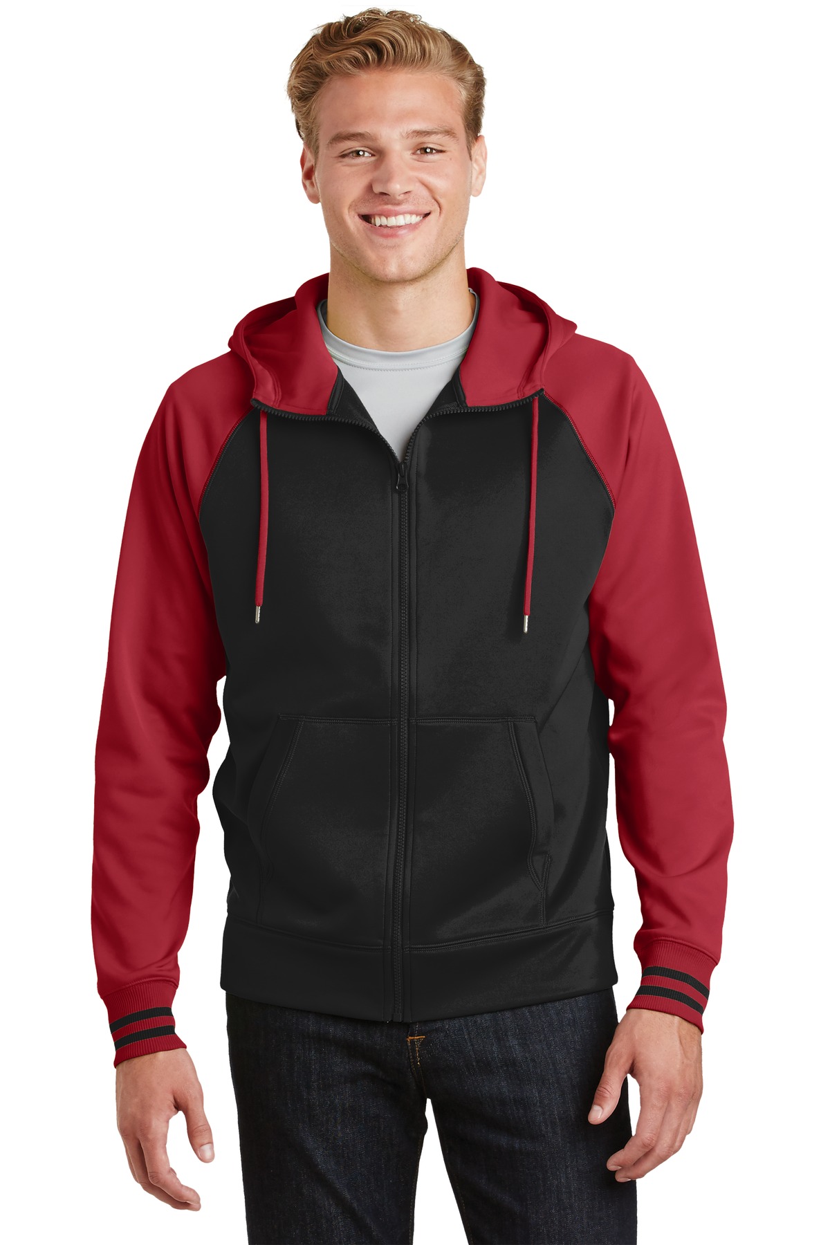 Sport-Tek Sport-Wick Varsity Fleece Full-Zip Hooded Jacket - ST236