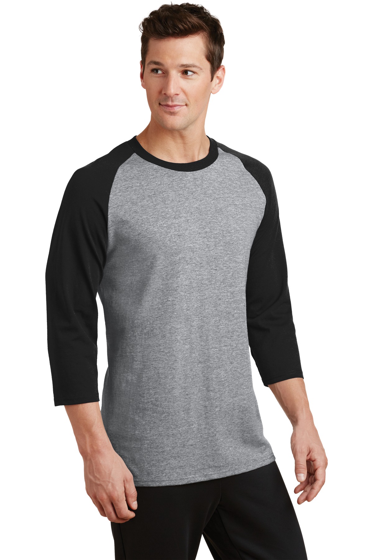 Port & Company Core Blend 3/4-Sleeve Raglan Tee. PC55RS