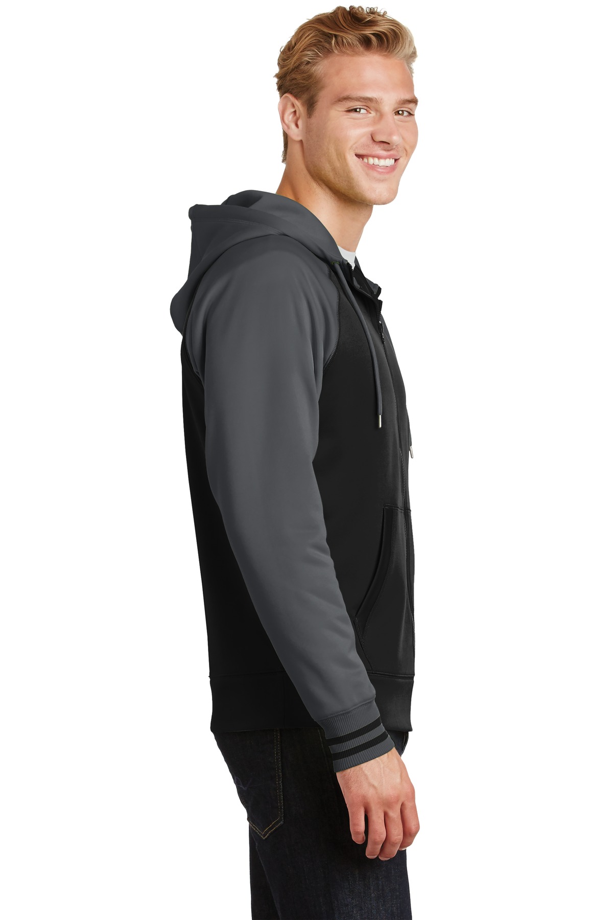 Sport-Tek Sport-Wick Varsity Fleece Full-Zip Hooded Jacket. ST236
