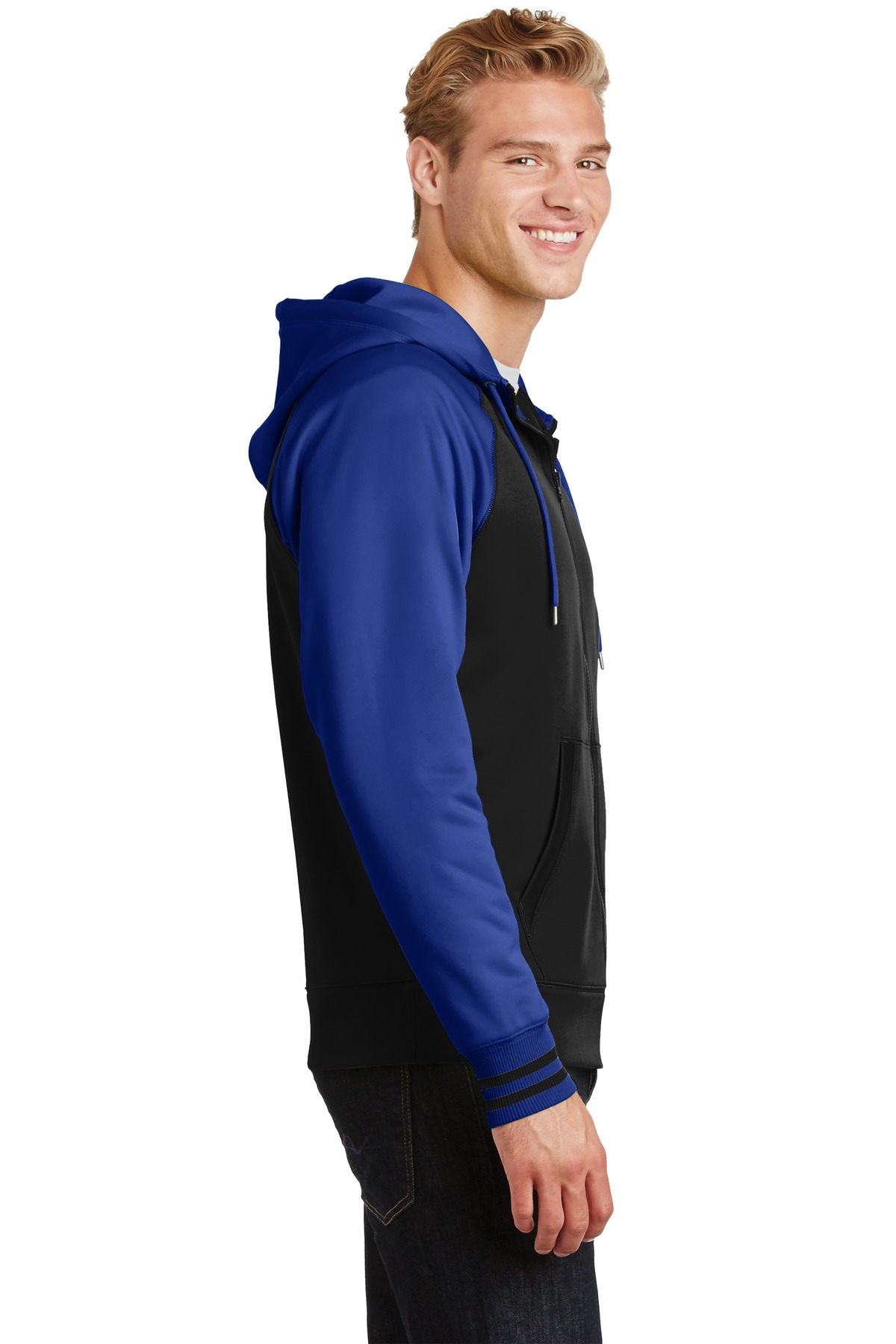 Sport-Tek Sport-Wick Varsity Fleece Full-Zip Hooded Jacket. ST236
