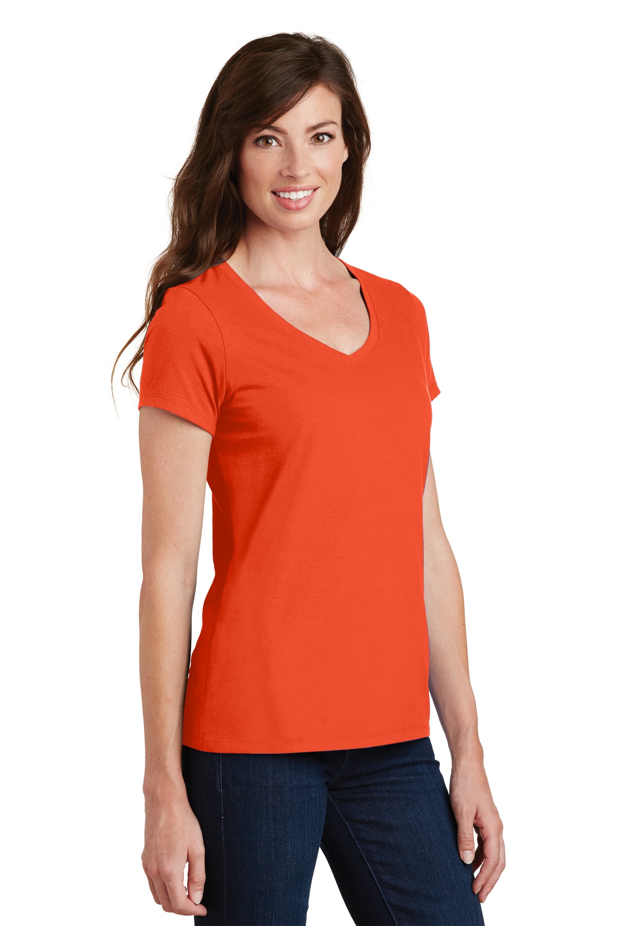 Port & Co Women's Fan Favorite V-Neck Tee. LPC450V