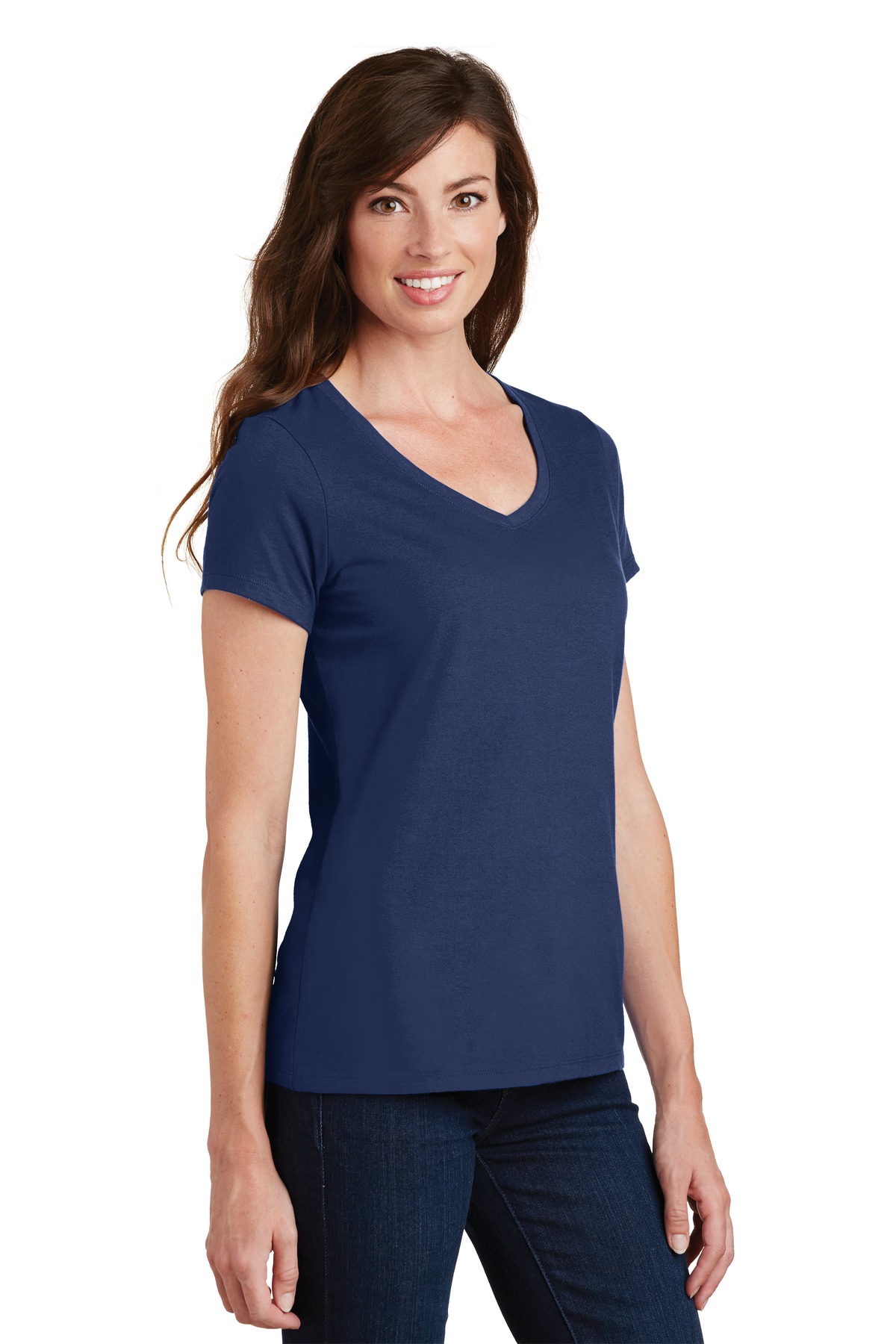Port & Co Women's Fan Favorite V-Neck Tee. LPC450V