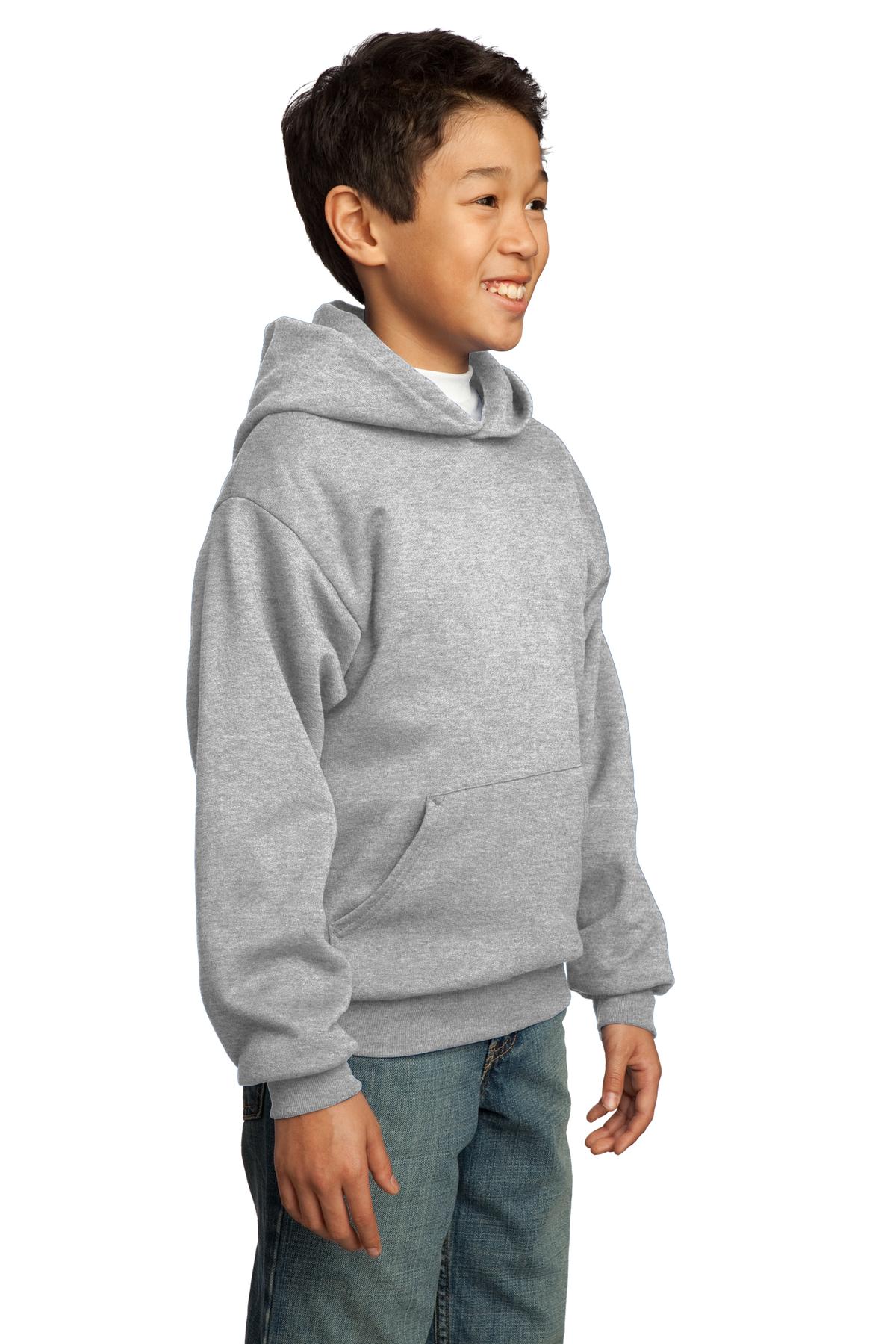 Port & Co Youth Core Fleece Pullover Hooded Sweatshirt. PC90YH