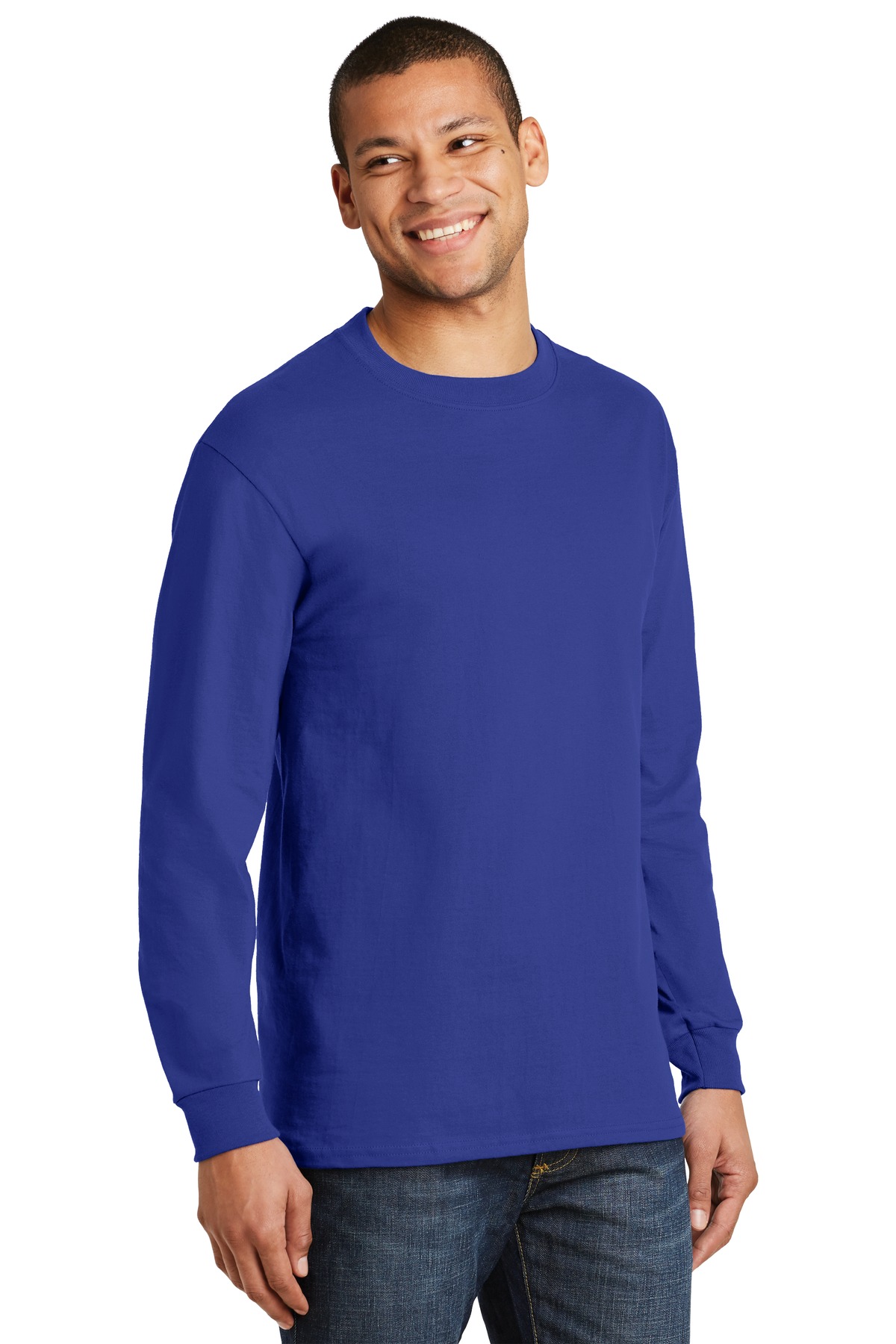 Hanes Beefy-T - 100% Cotton Long Sleeve T-Shirt. 5186
