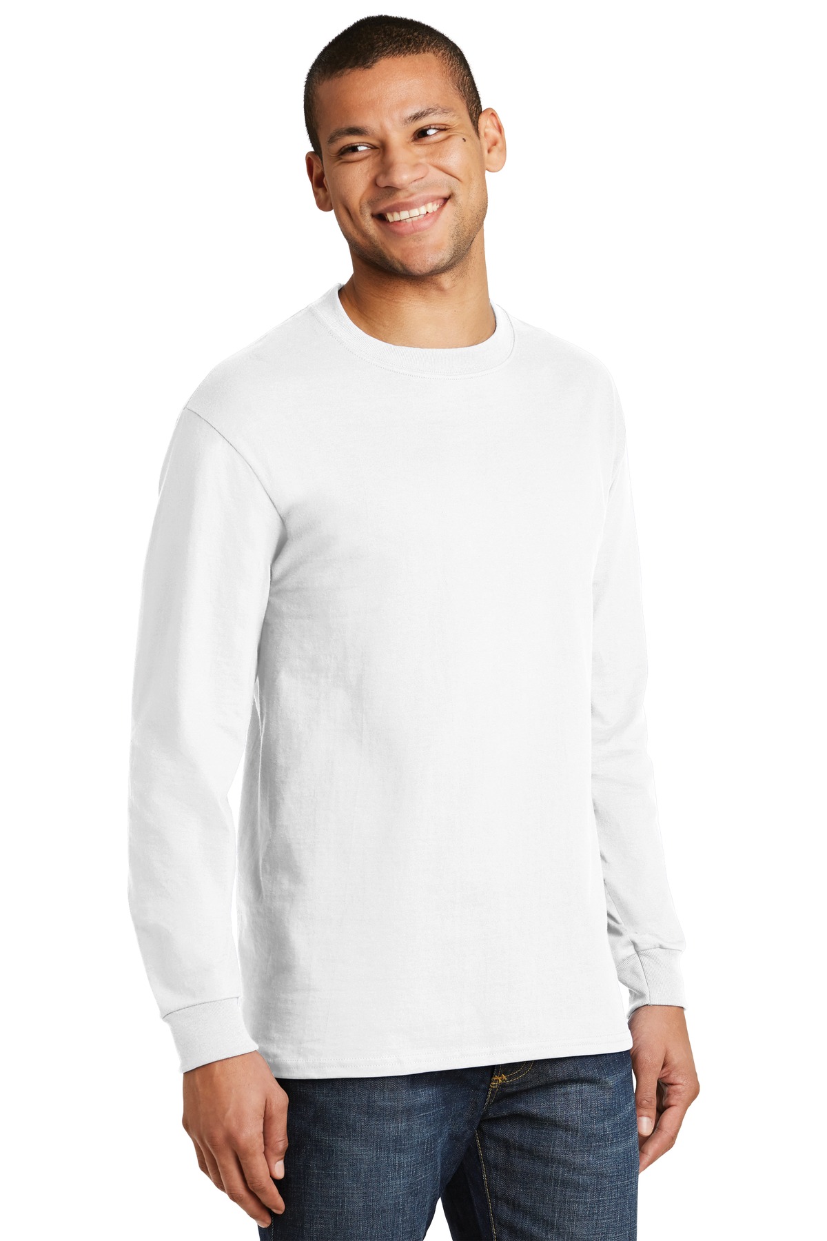 Hanes Beefy-T - 100% Cotton Long Sleeve T-Shirt. 5186