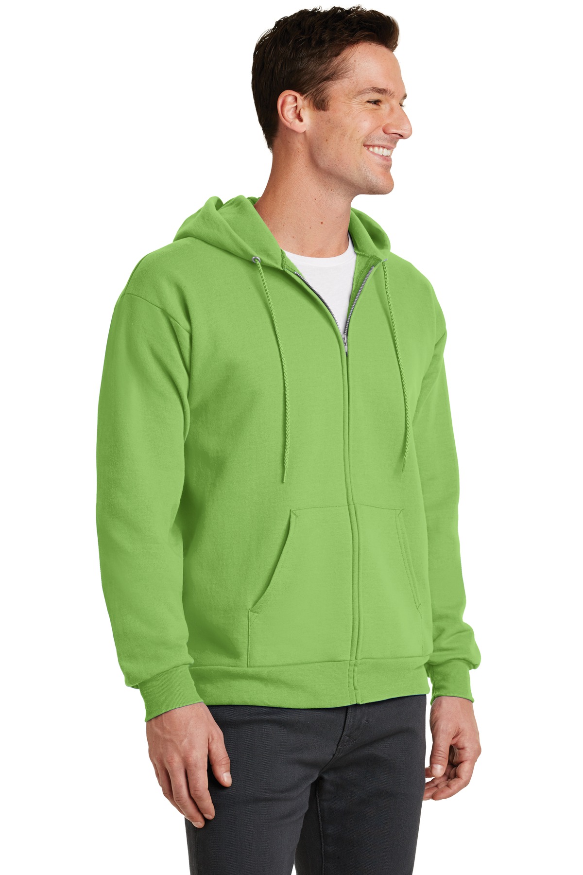 Port & Co Core Fleece Full-Zip Hooded Sweatshirt. PC78ZH