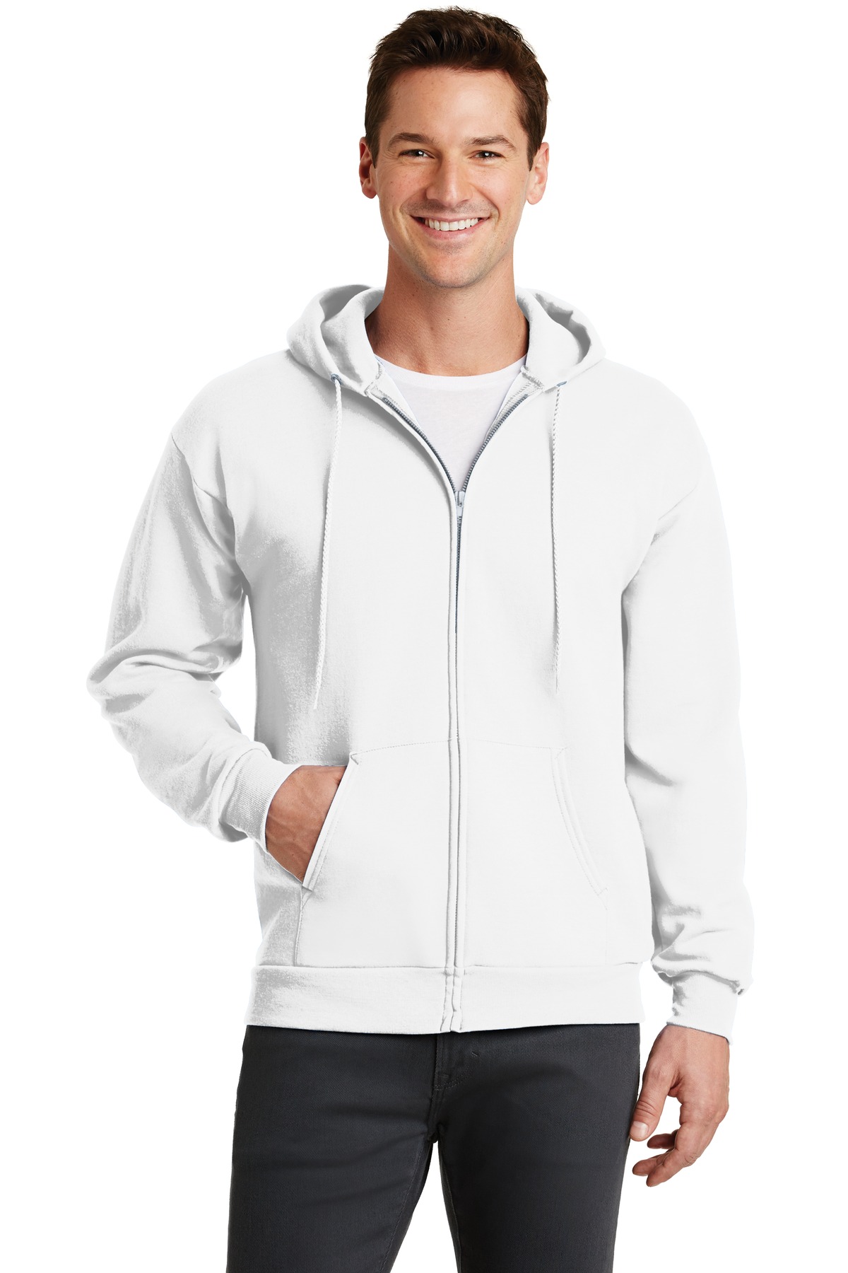 Port & Company - Core Fleece Full-Zip Hooded Sweatshirt-Port & Company