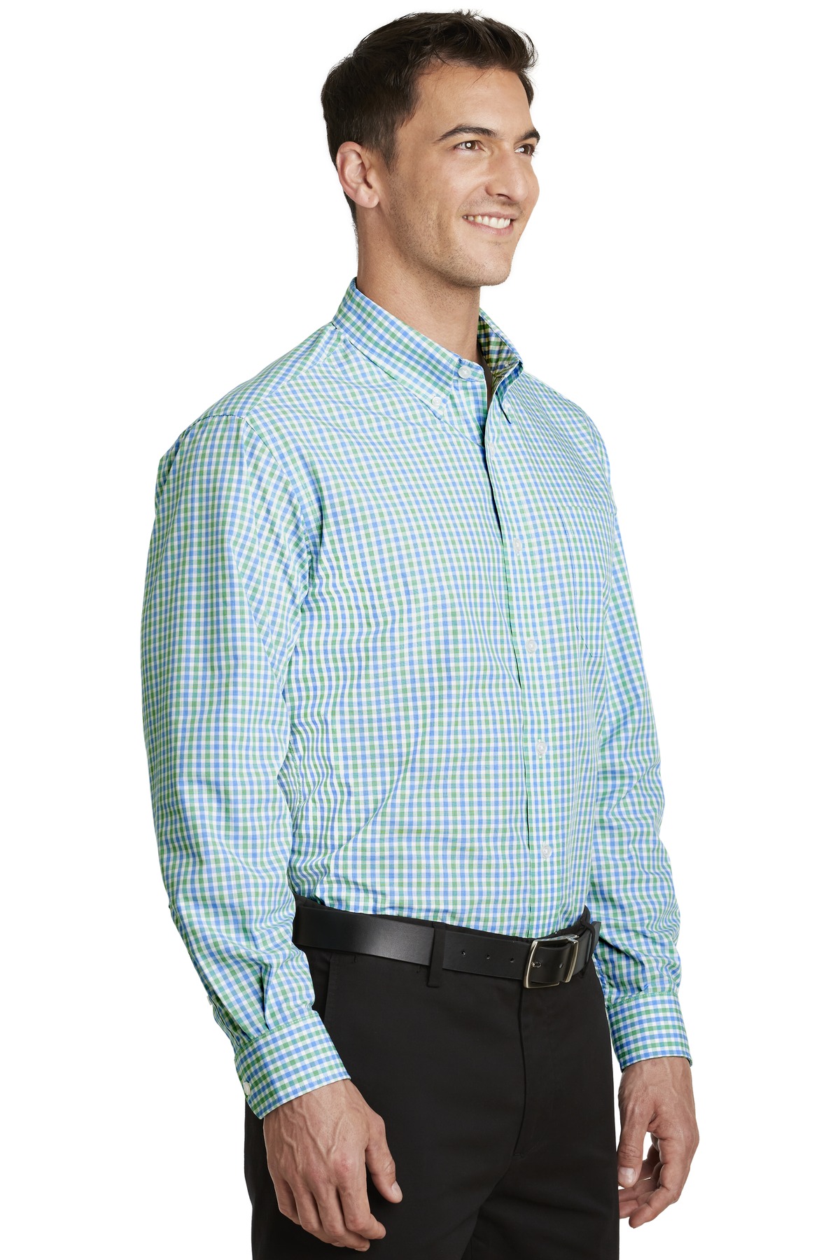 Port Authority Long Sleeve Gingham Easy Care Shirt. S654