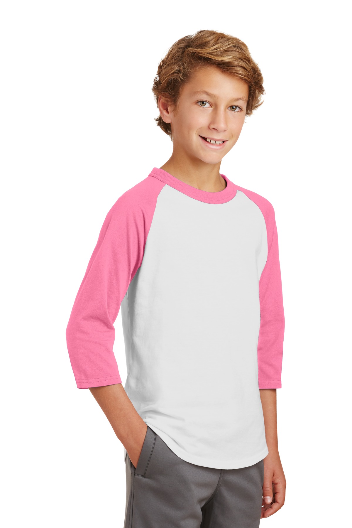 Sport-Tek Youth Colorblock Raglan Jersey. YT200