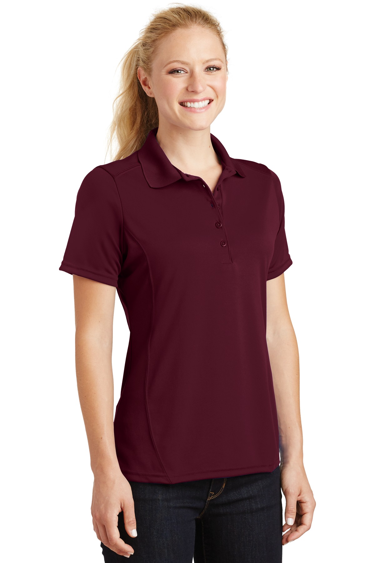 Sport-Tek Women's Dry Zone Raglan Accent Polo. L475