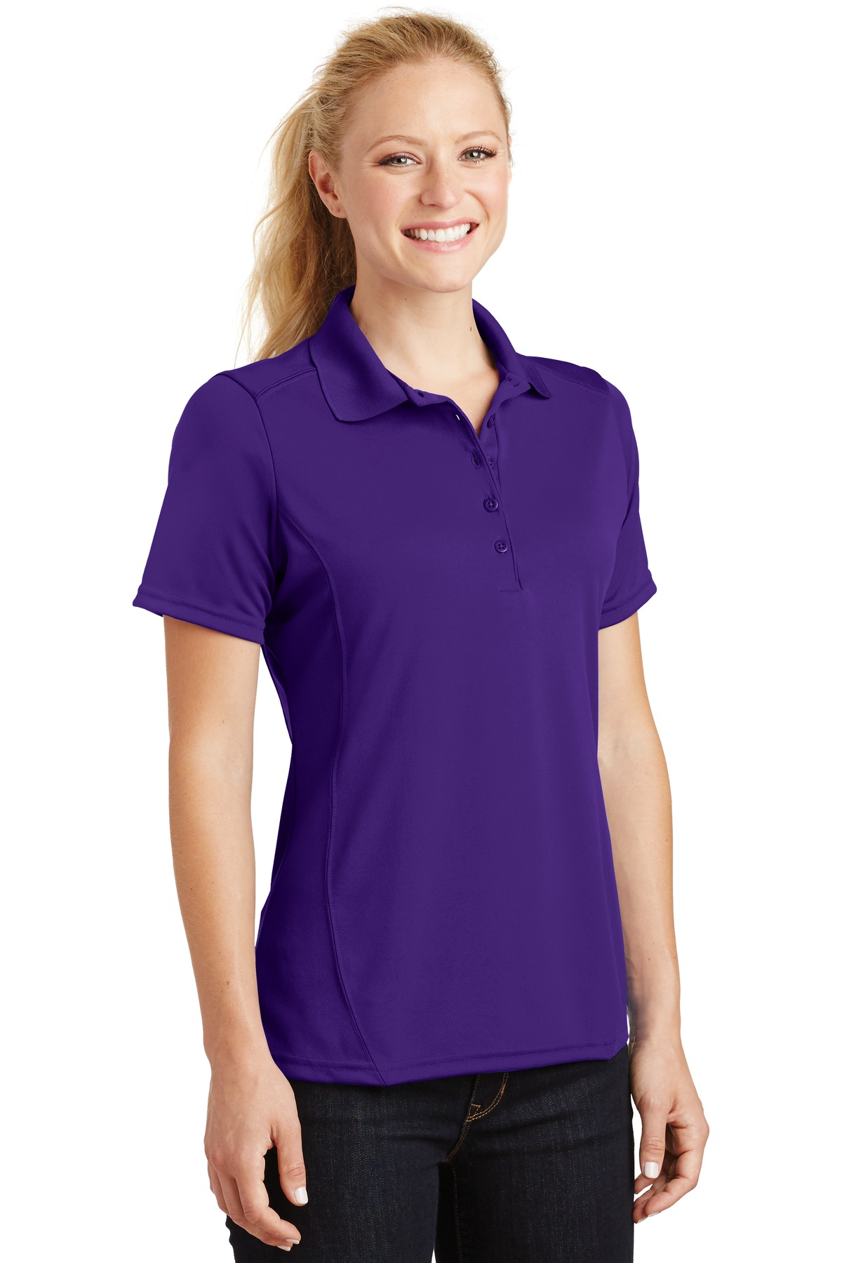 Sport-Tek Women's Dry Zone Raglan Accent Polo. L475