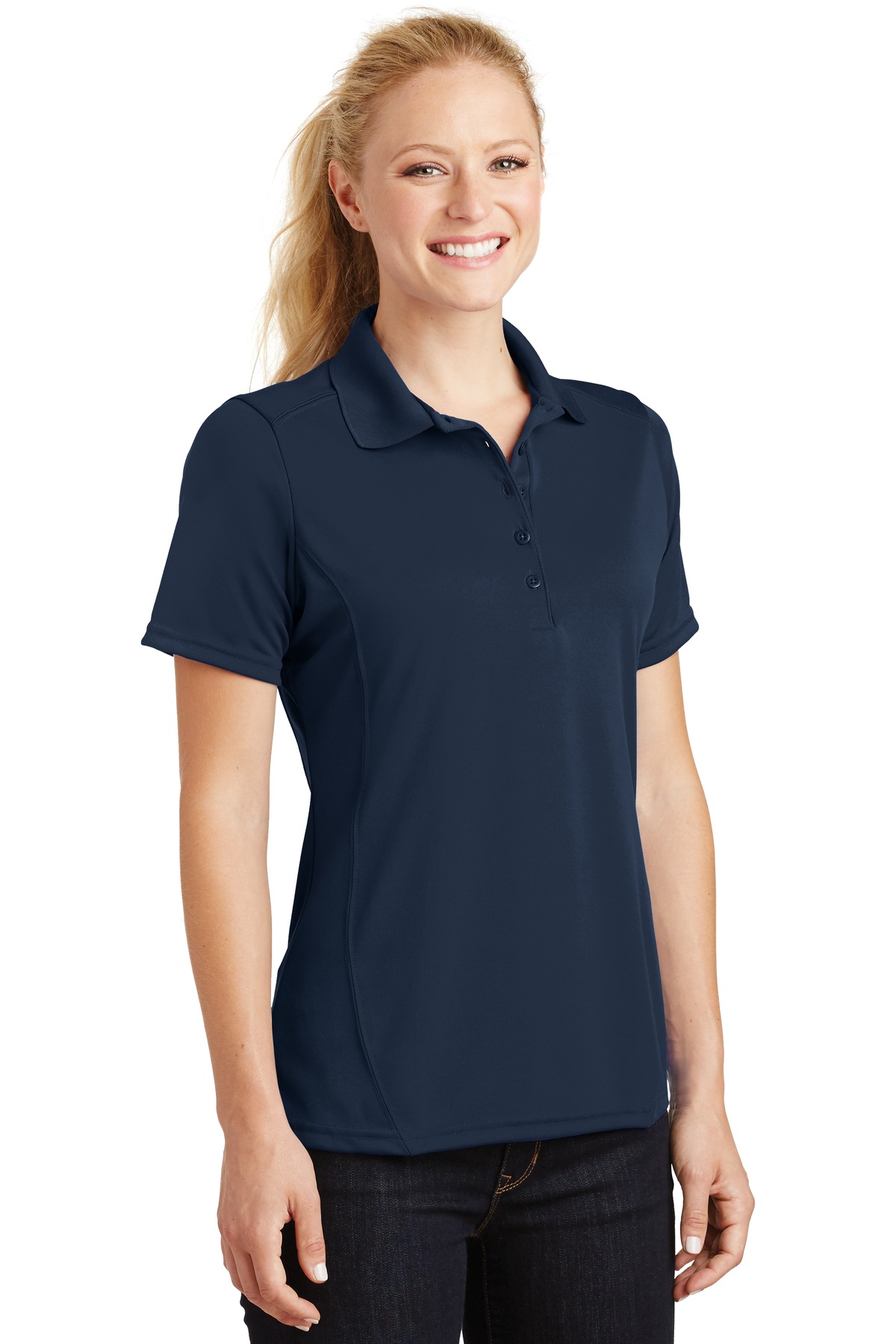 Sport-Tek Women's Dry Zone Raglan Accent Polo. L475