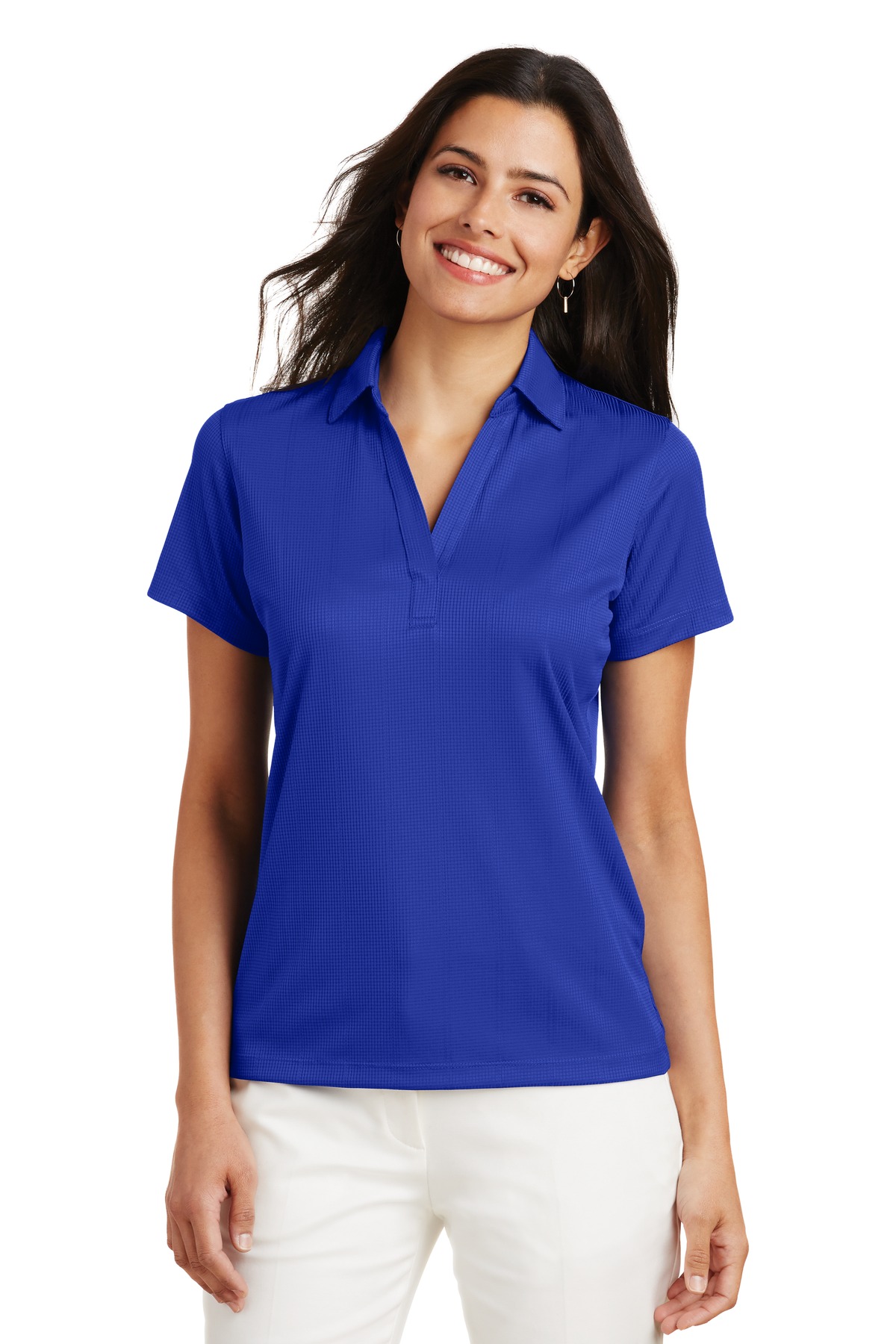 Port Authority ® Women's Performance Fine Jacquard Polo. L528 - Image 2