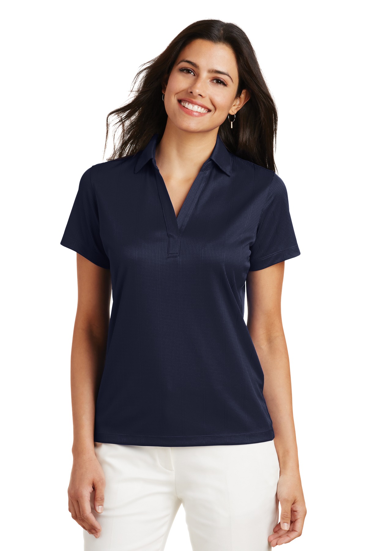 Port Authority ® Women's Performance Fine Jacquard Polo. L528 - Image 4