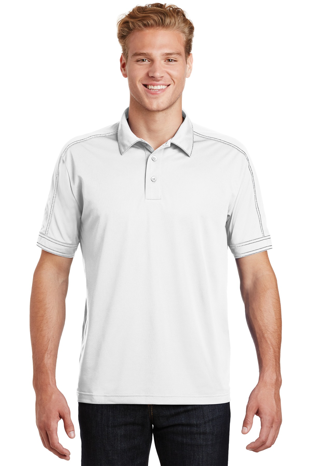 Sport-Tek Contrast Stitch Micropique Sport-Wick Polo. ST659