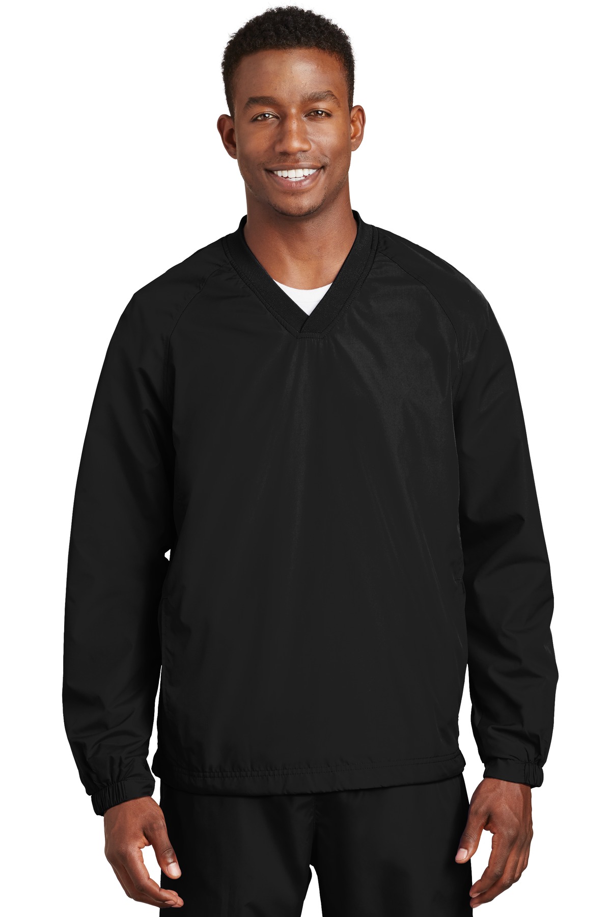 Sport-Tek Hospitality Activewear & Outerwear ® V-Neck Raglan Wind Shirt.-Sport-Tek