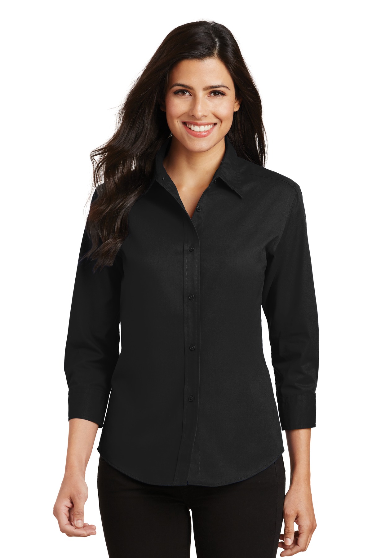 Port Authority Ladies Woven Shirts for Hospitality- ® Ladies 3/4-Sleeve Easy Care Shirt.-Port Authority